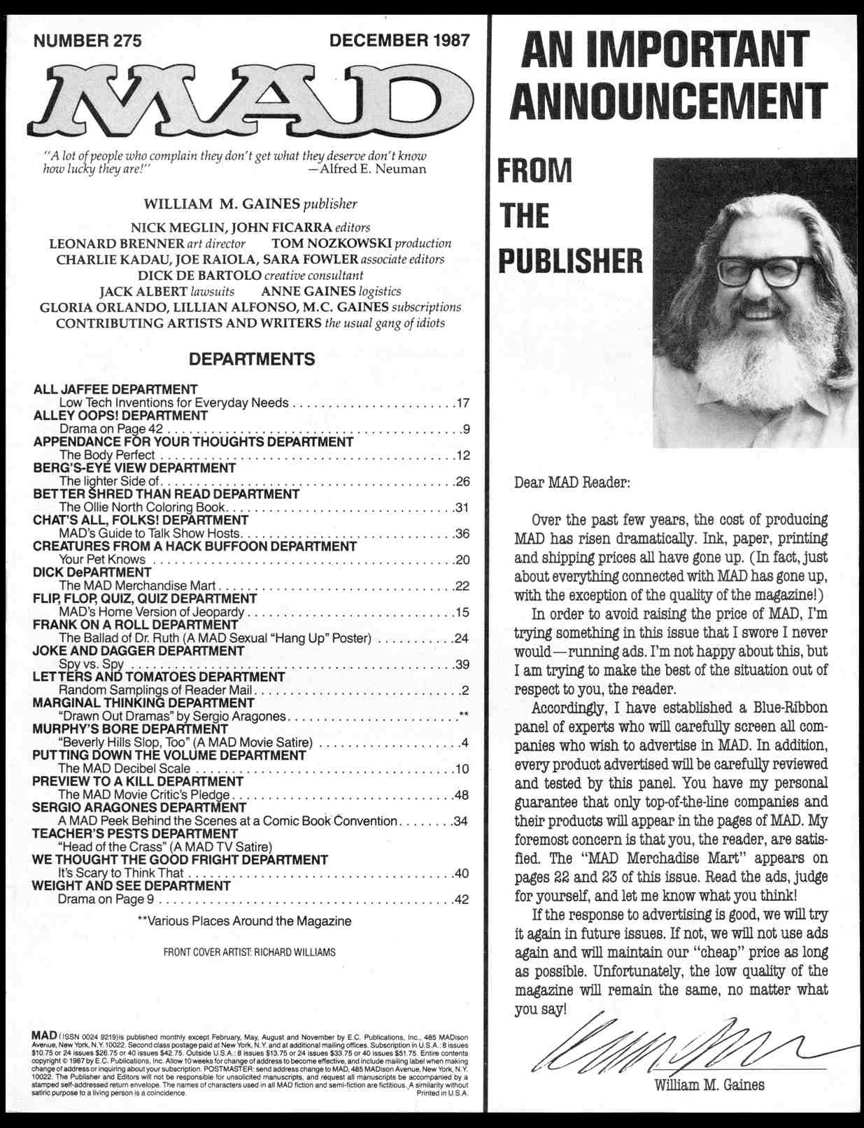 Read online MAD comic -  Issue #275 - 3