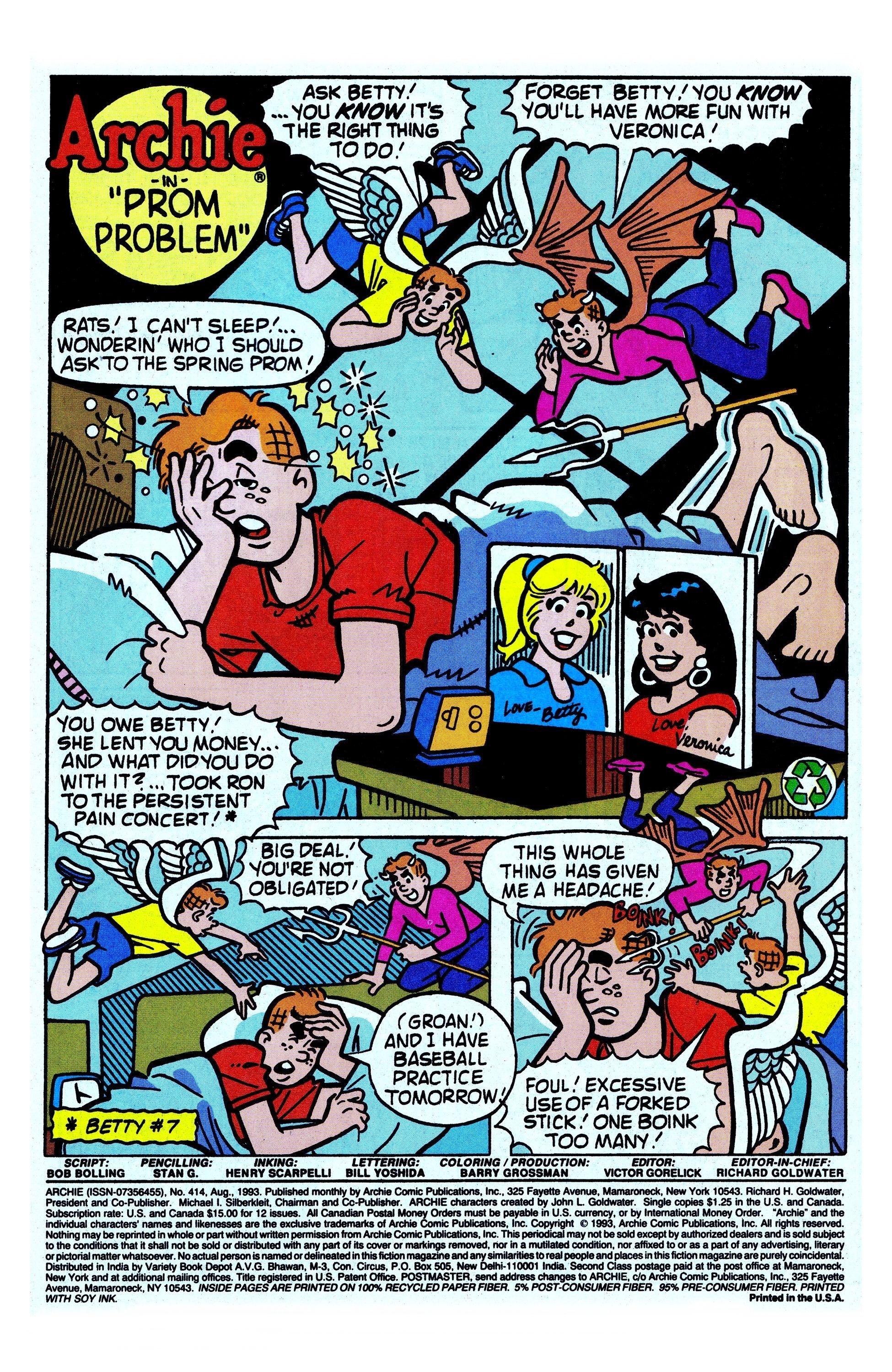 Read online Archie (1960) comic -  Issue #414 - 3