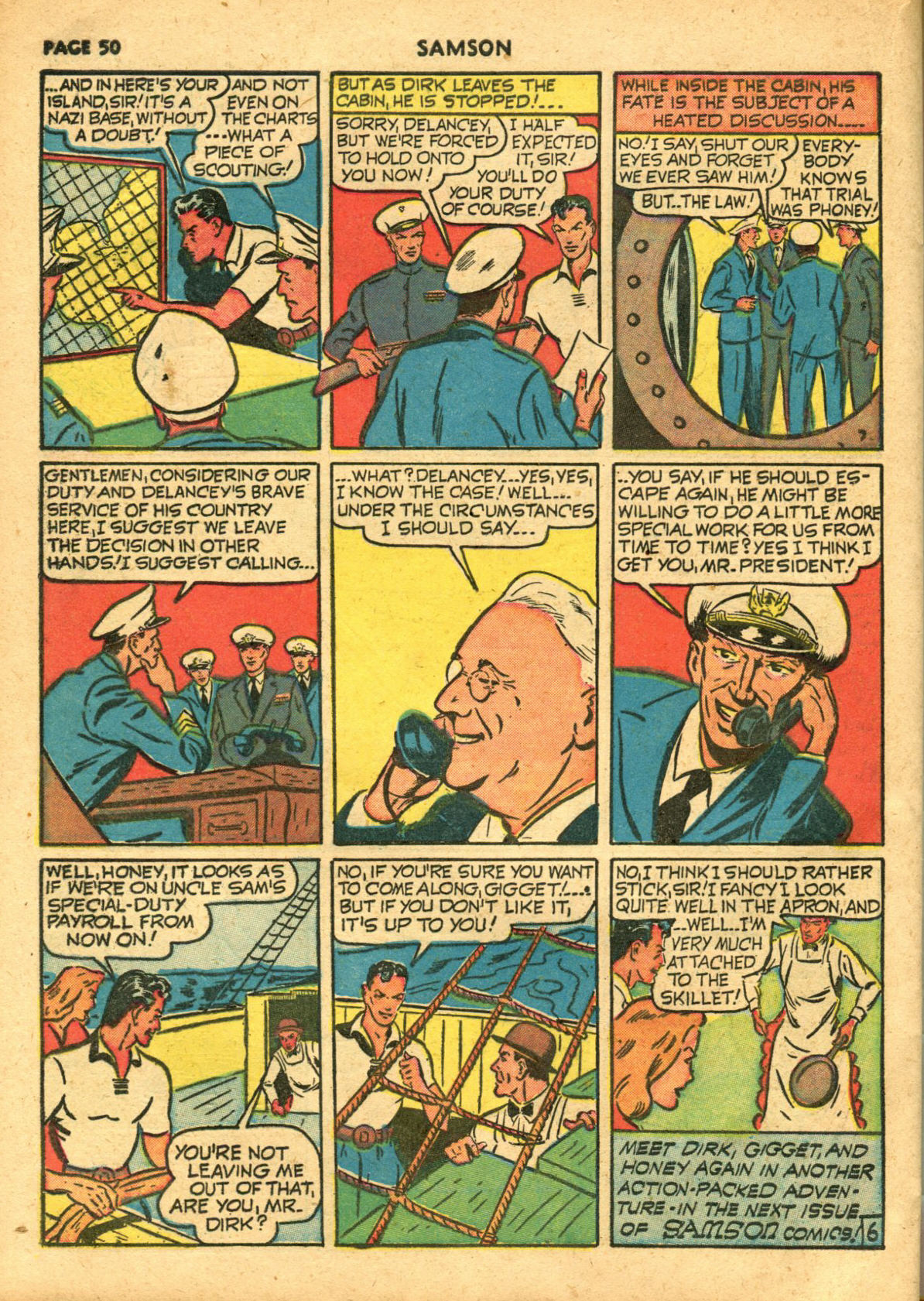 Read online Samson (1940) comic -  Issue #6 - 52