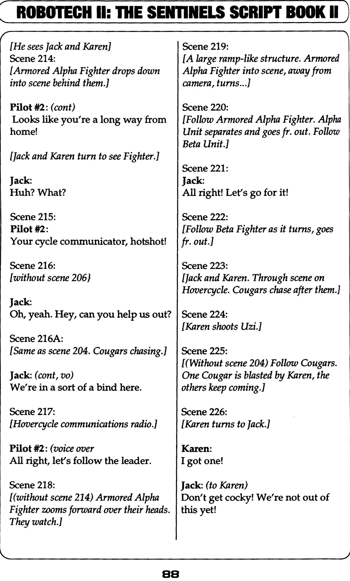 Read online Robotech II: The Sentinels comic -  Issue # _Script Book 2 - 84