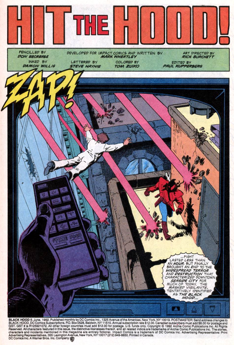 Read online The Black Hood (1991) comic -  Issue #6 - 2