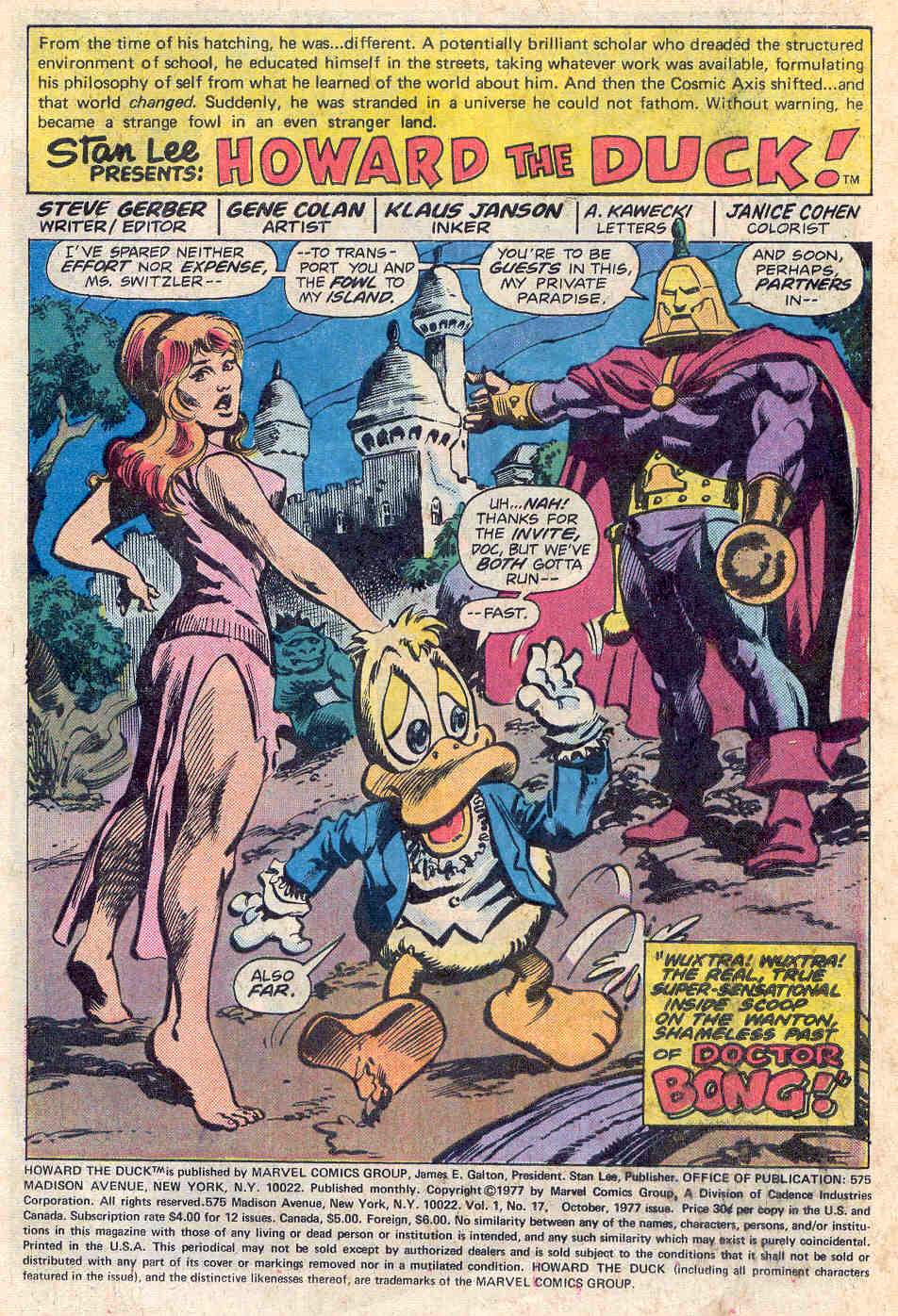 Read online Howard the Duck (1976) comic -  Issue #17 - 2