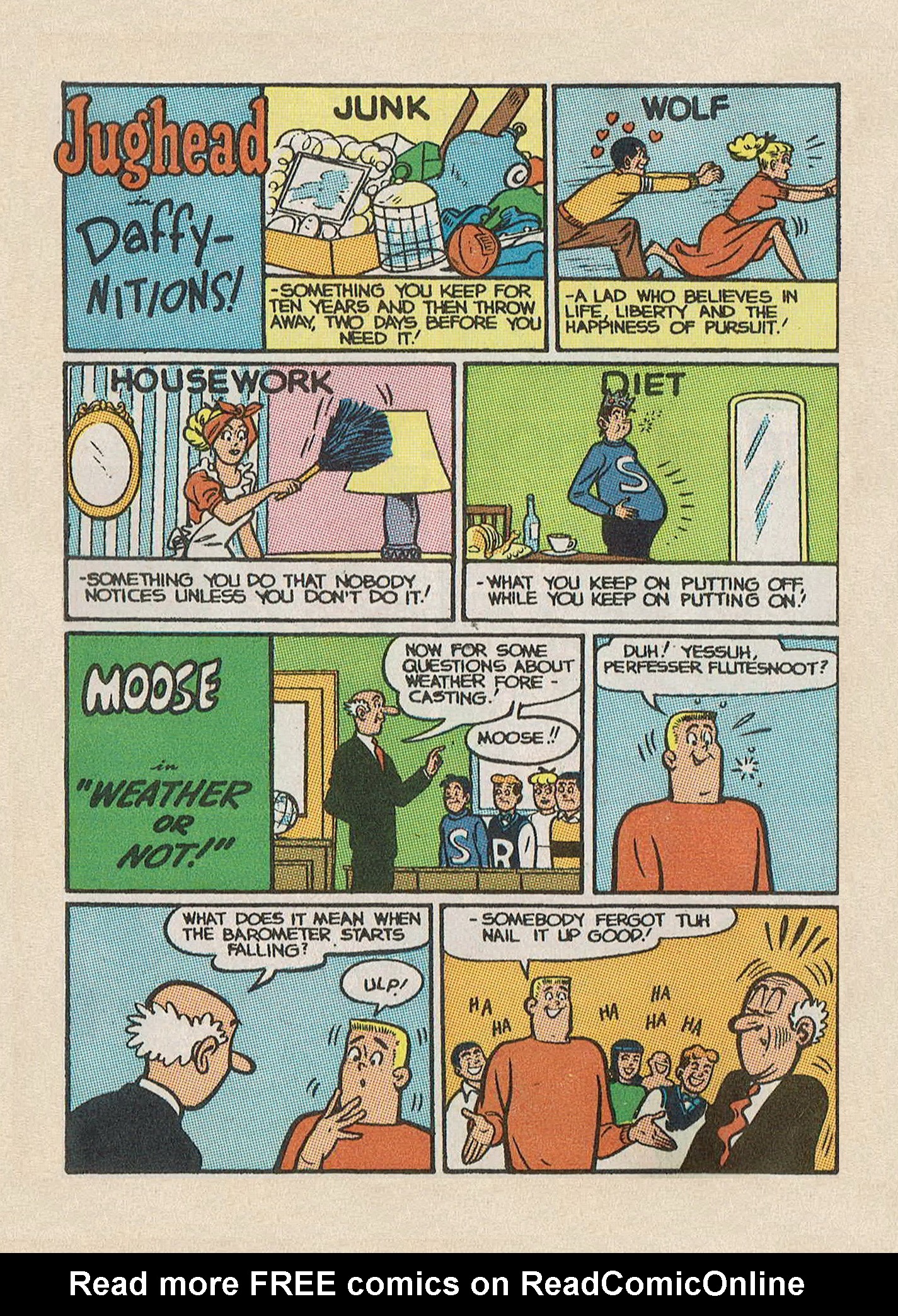 Read online Jughead Jones Comics Digest comic -  Issue #63 - 68