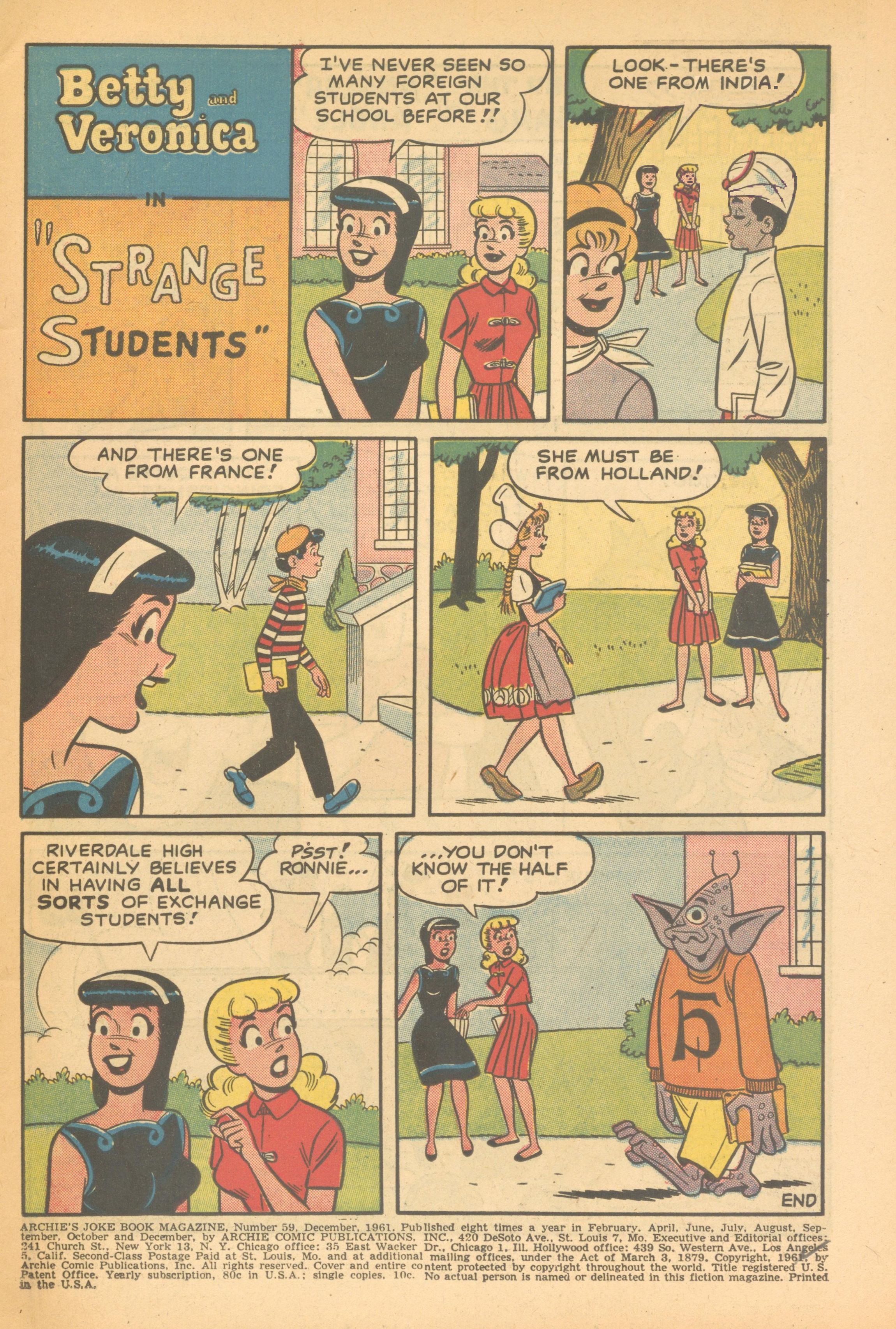 Read online Archie's Joke Book Magazine comic -  Issue #59 - 3