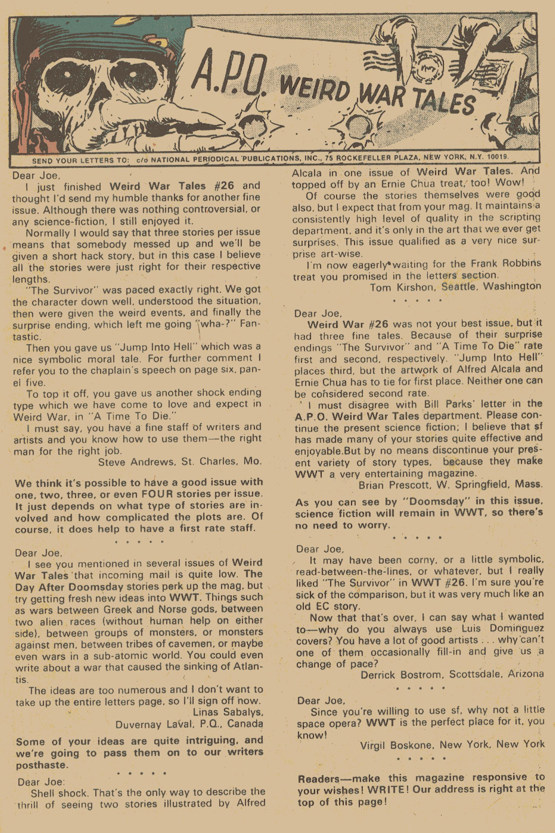 Read online Weird War Tales (1971) comic -  Issue #31 - 23
