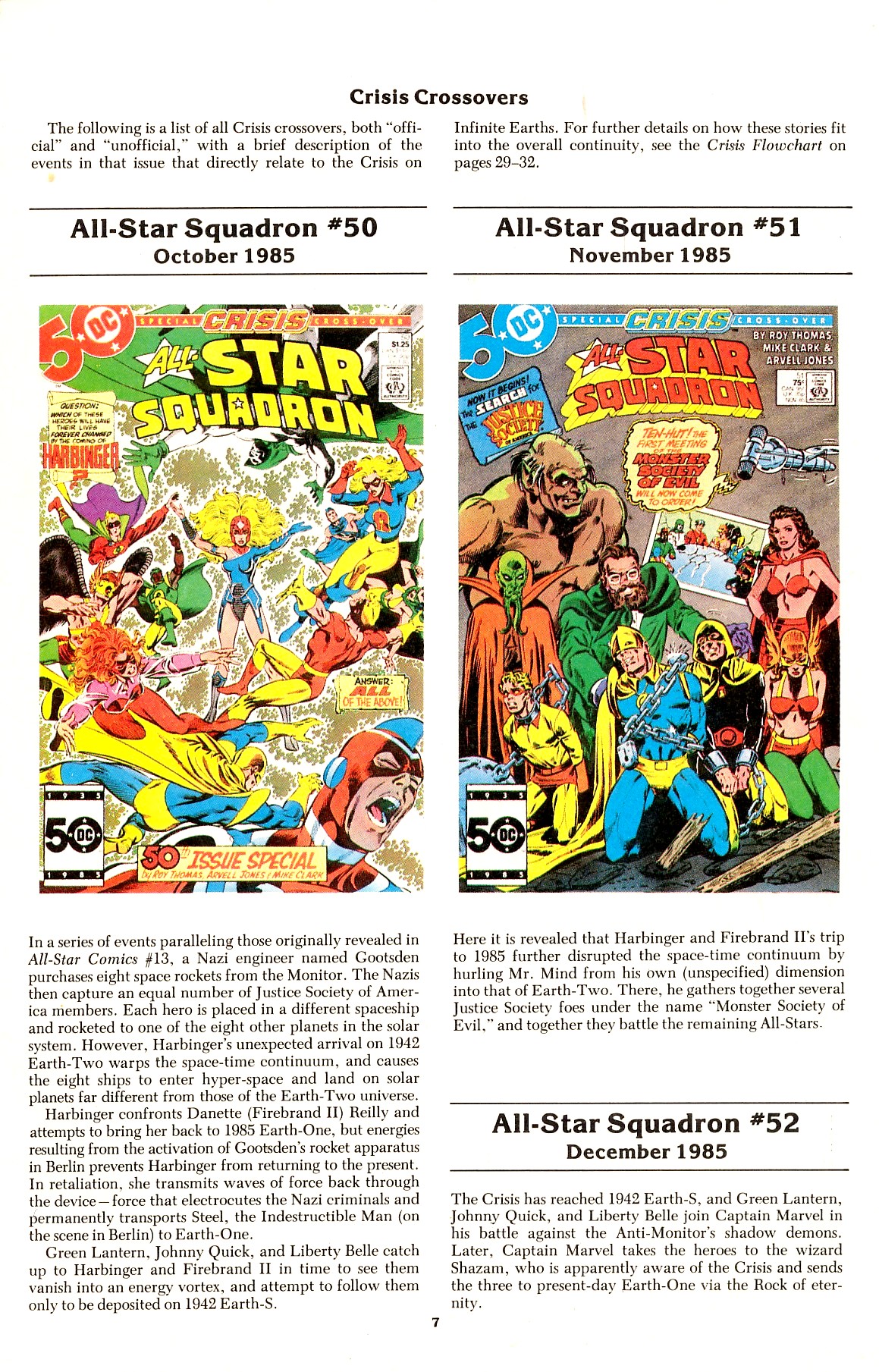 Read online The Official Crisis on Infinite Earths Crossover Index comic -  Issue # Full - 9