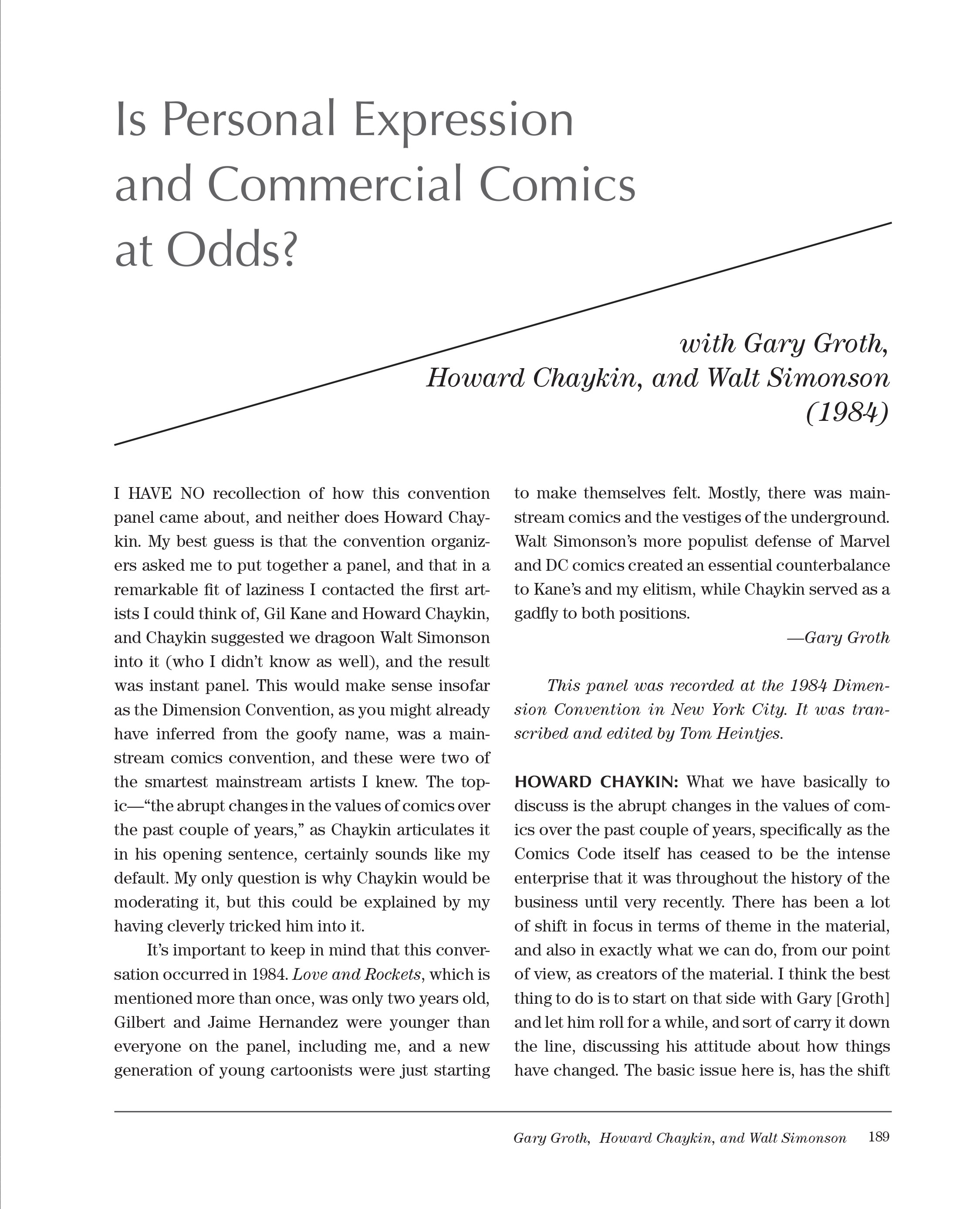 Read online Sparring With Gil Kane: Colloquies On Comic Art and Aesthetics comic -  Issue # TPB (Part 2) - 89