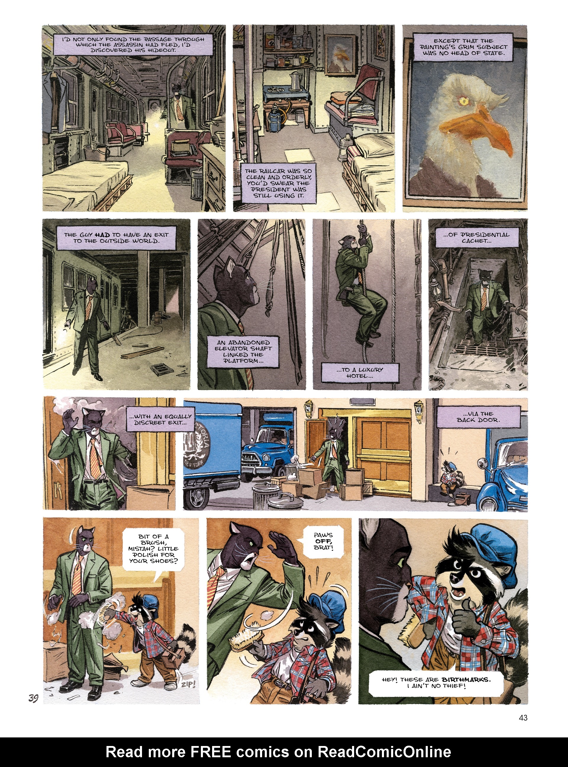 Read online Blacksad: They All Fall Down · Part One comic -  Issue # TPB - 45
