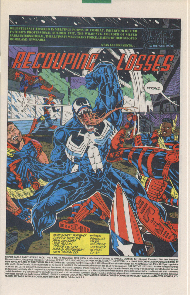 Read online Silver Sable and the Wild Pack comic -  Issue #18 - 2