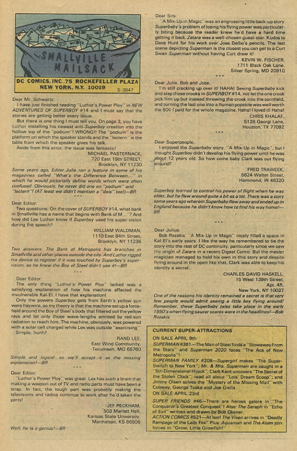 Read online The New Adventures of Superboy comic -  Issue #19 - 19