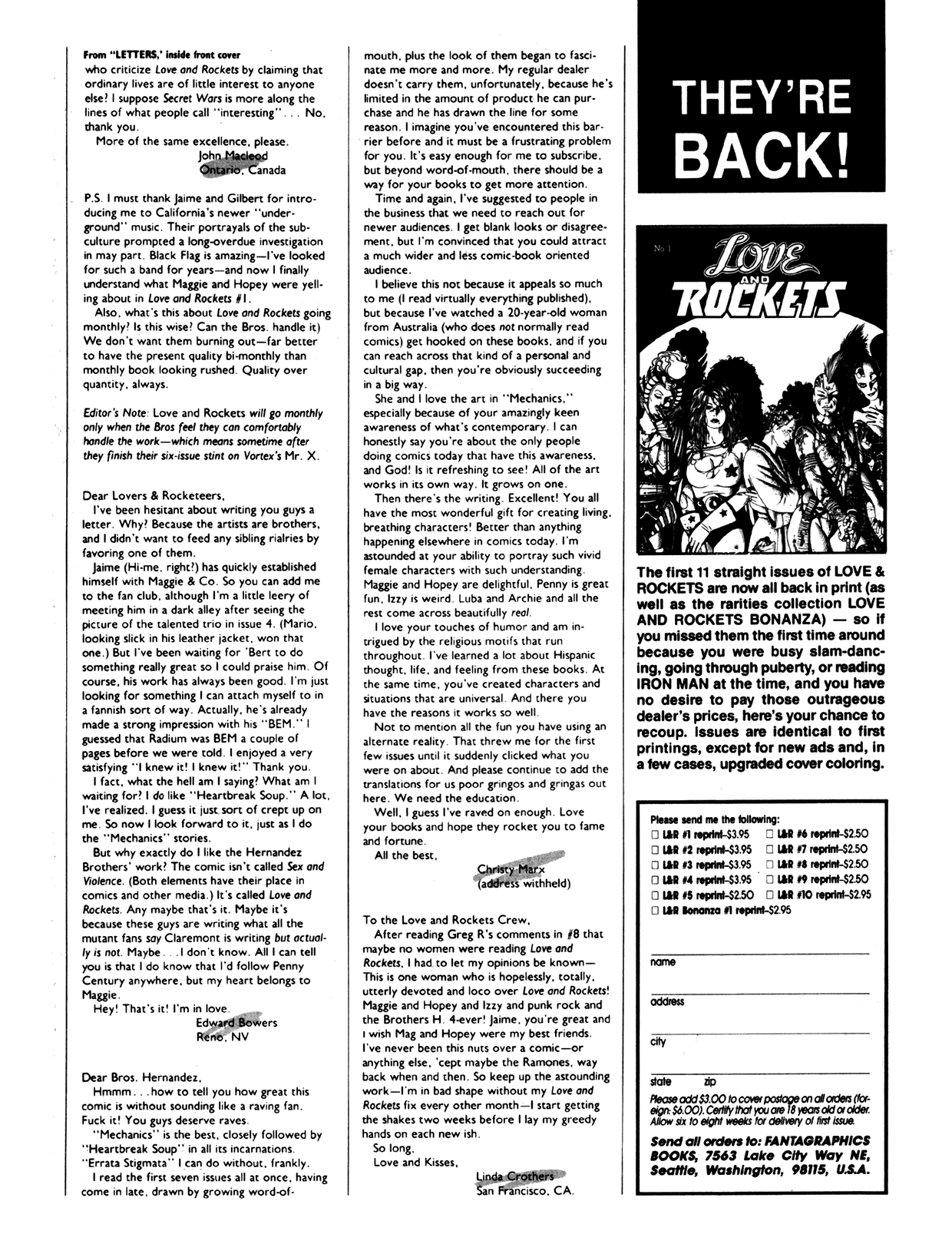 Read online Love and Rockets (1982) comic -  Issue #11 - 33