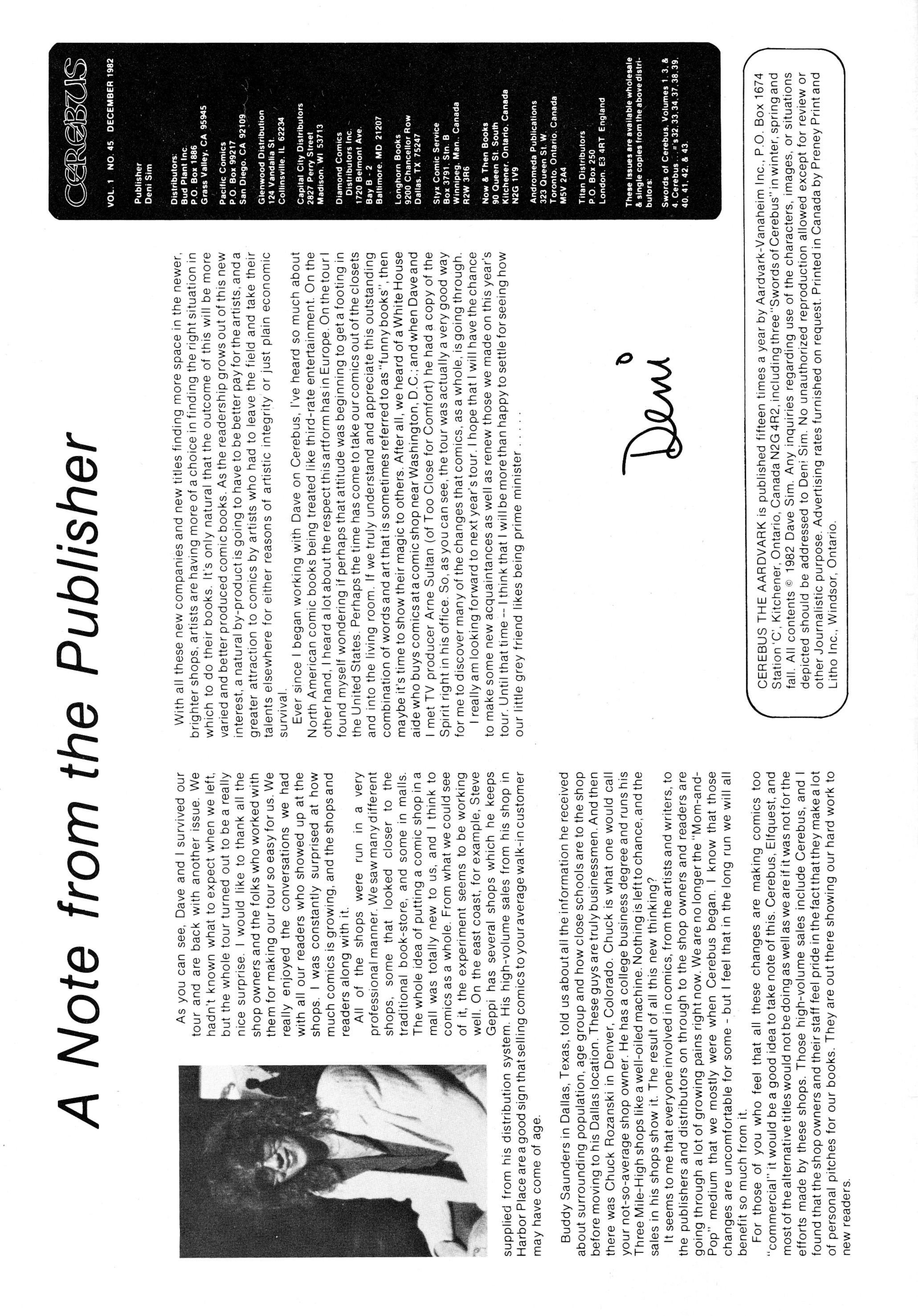 Read online Cerebus comic -  Issue #45 - 2