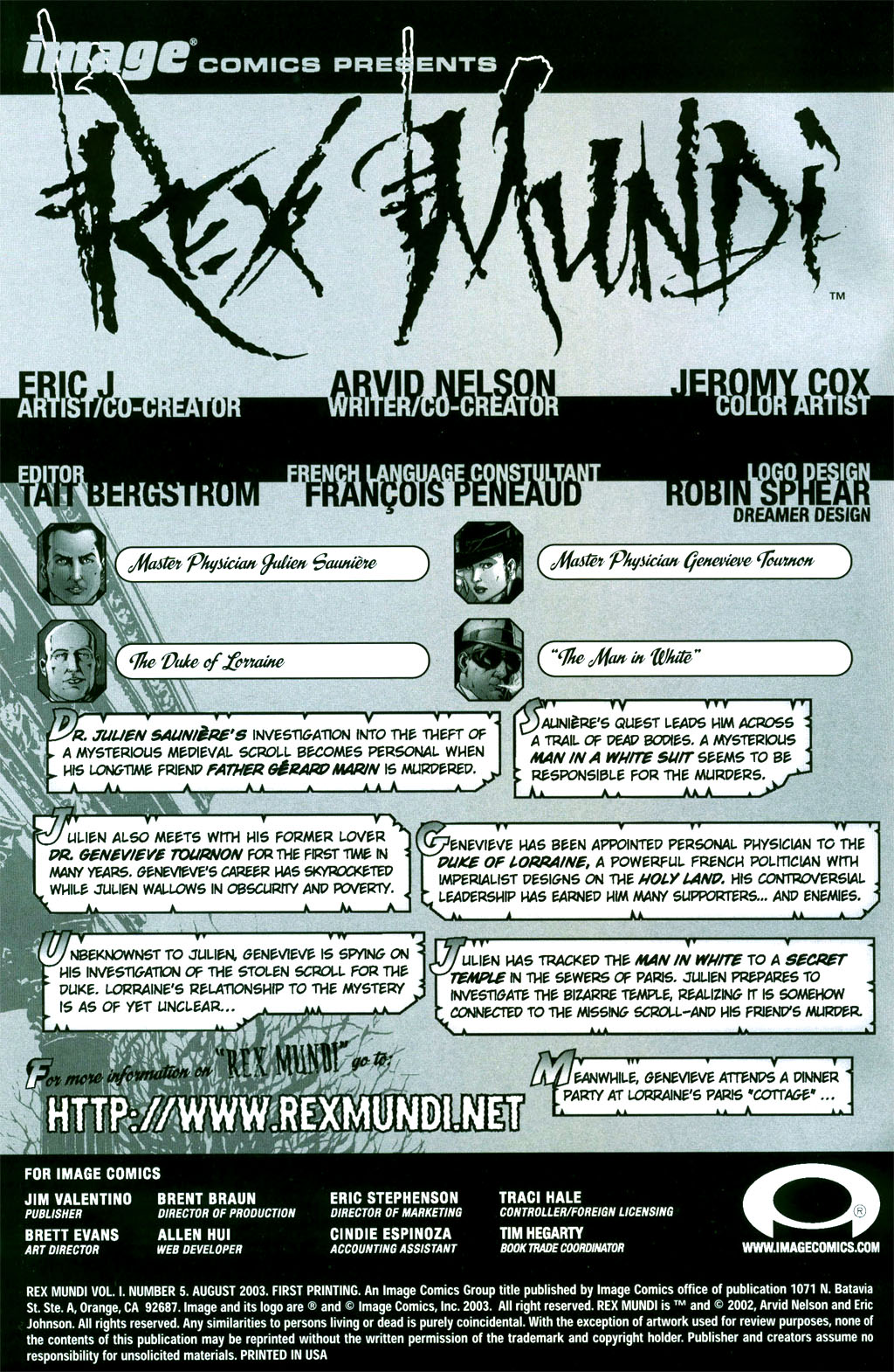 Read online Rex Mundi comic -  Issue #5 - 1