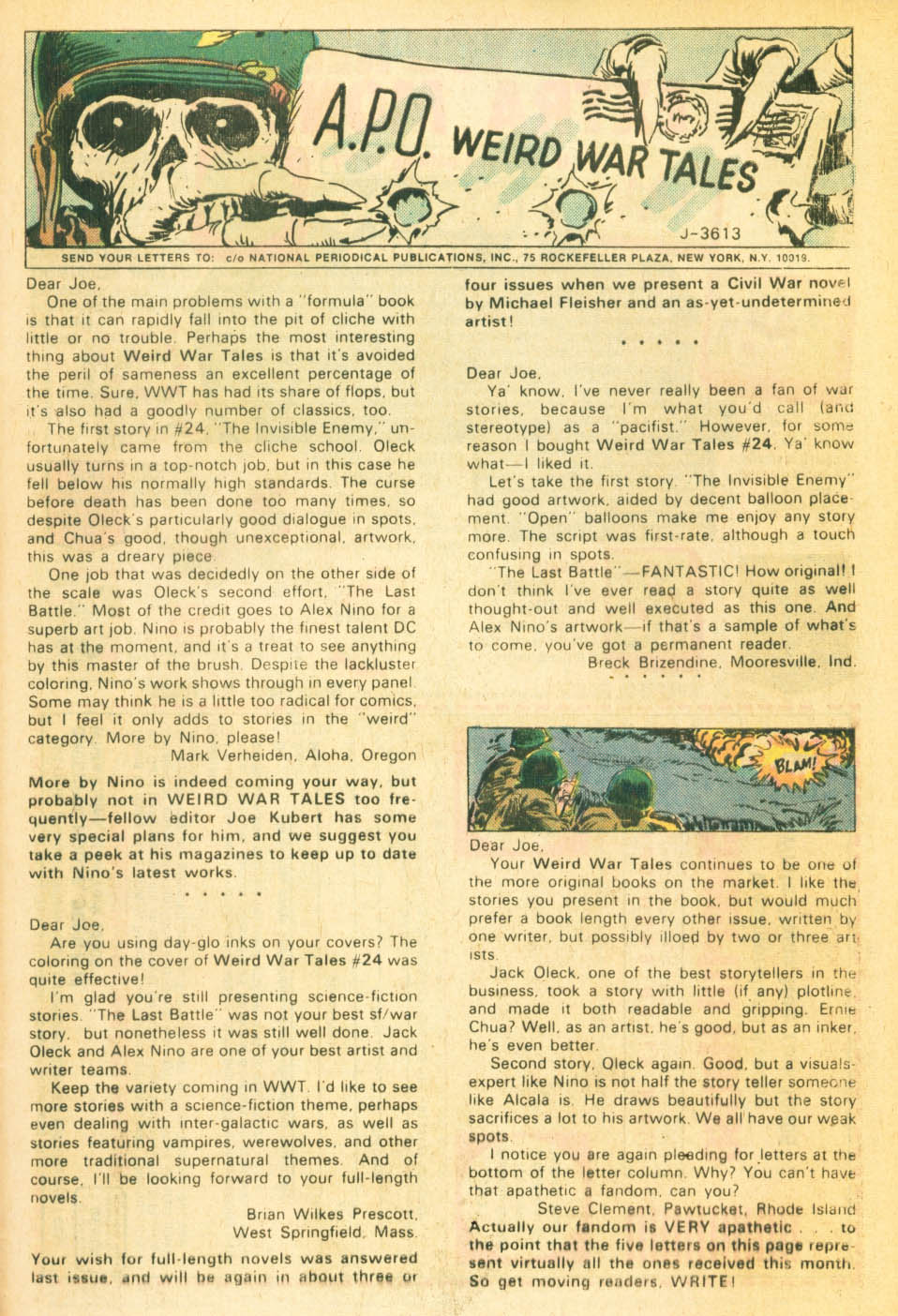 Read online Weird War Tales (1971) comic -  Issue #29 - 32