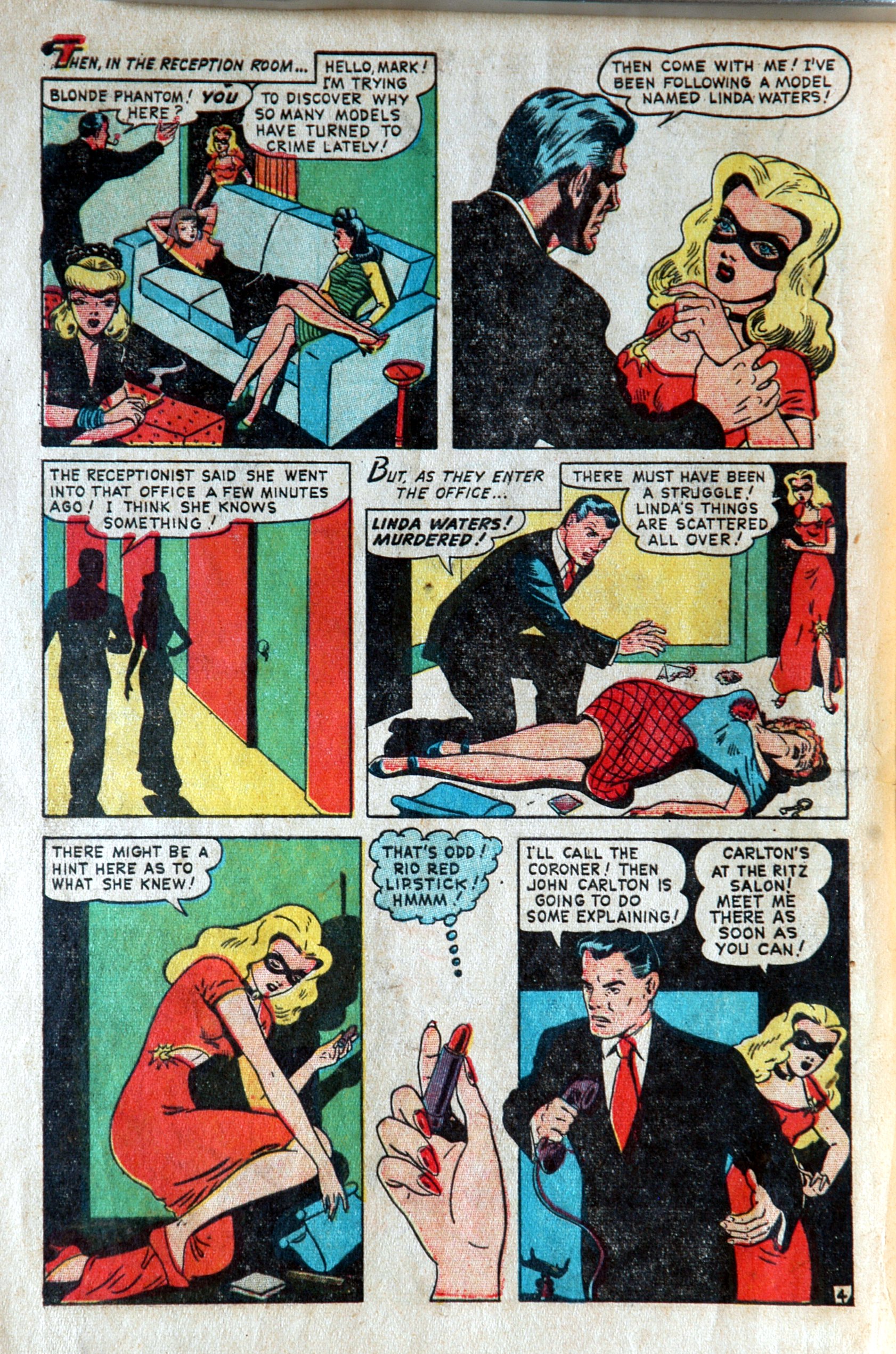 Read online Blonde Phantom Comics comic -  Issue #16 - 6