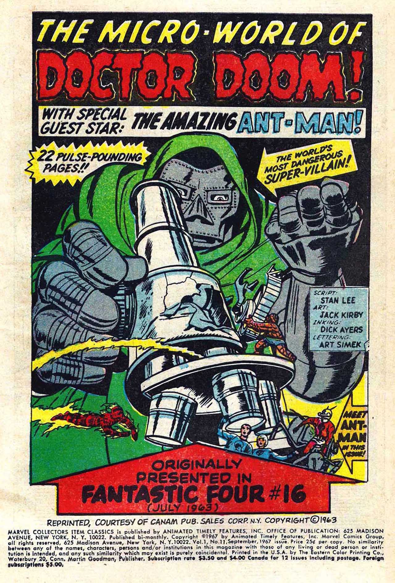Read online Marvel Collectors' Item Classics comic -  Issue #11 - 3