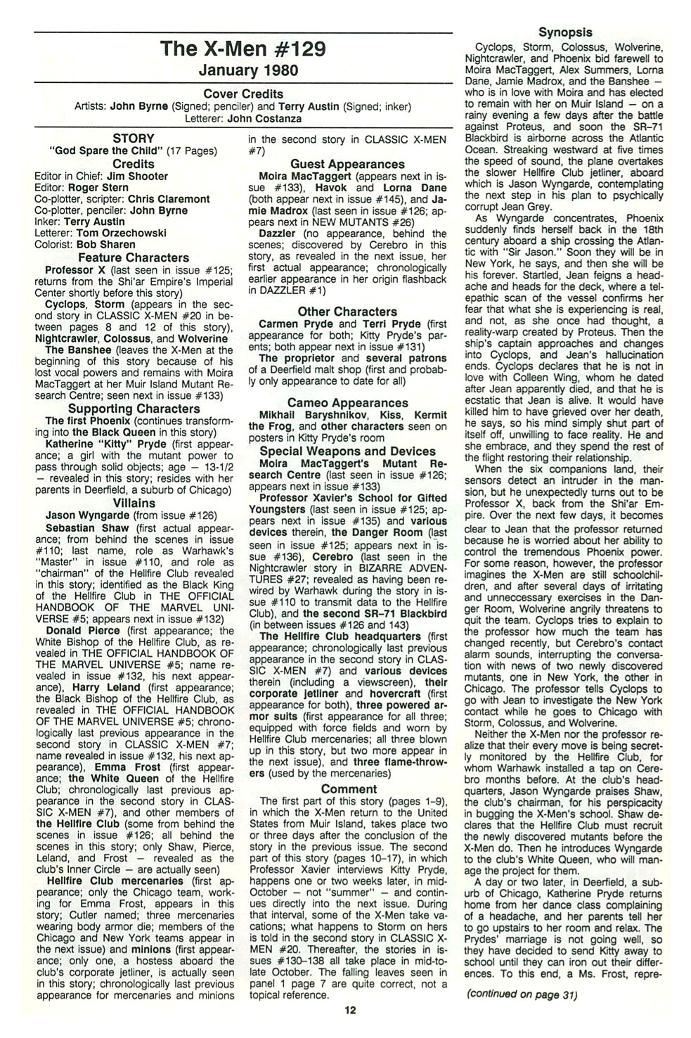 Read online The Official Marvel Index To The X-Men comic -  Issue #7 - 14