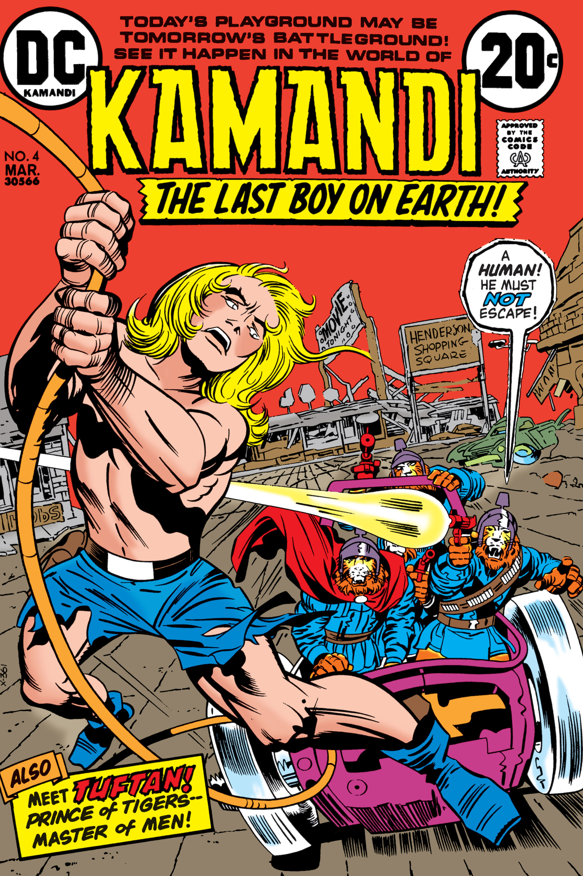 Read online Kamandi, The Last Boy On Earth comic -  Issue #4 - 1