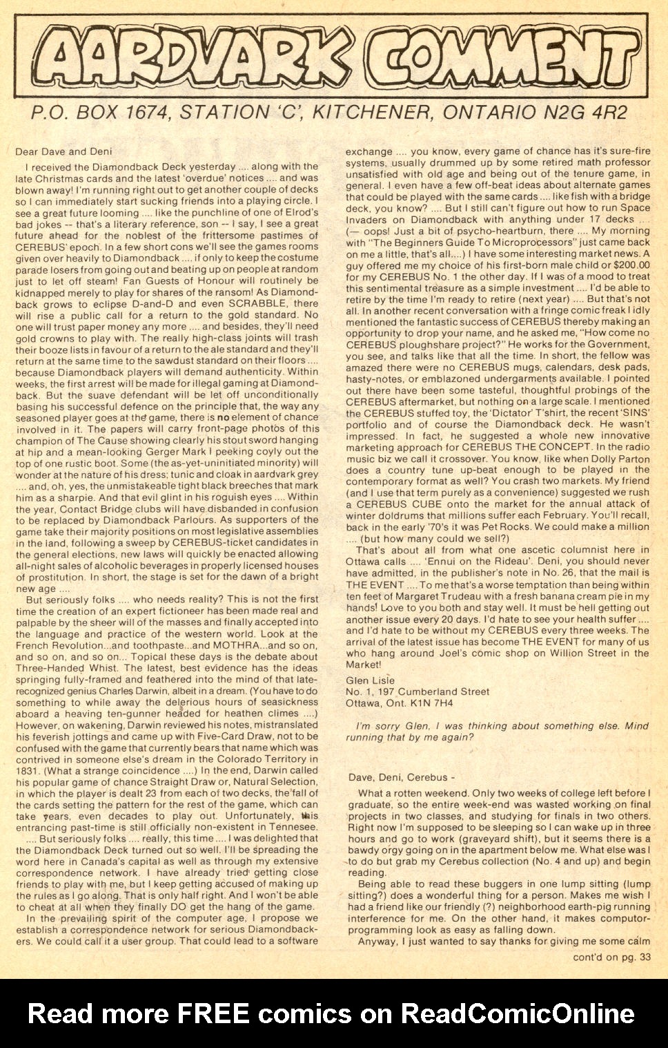 Read online Cerebus comic -  Issue #35 - 33