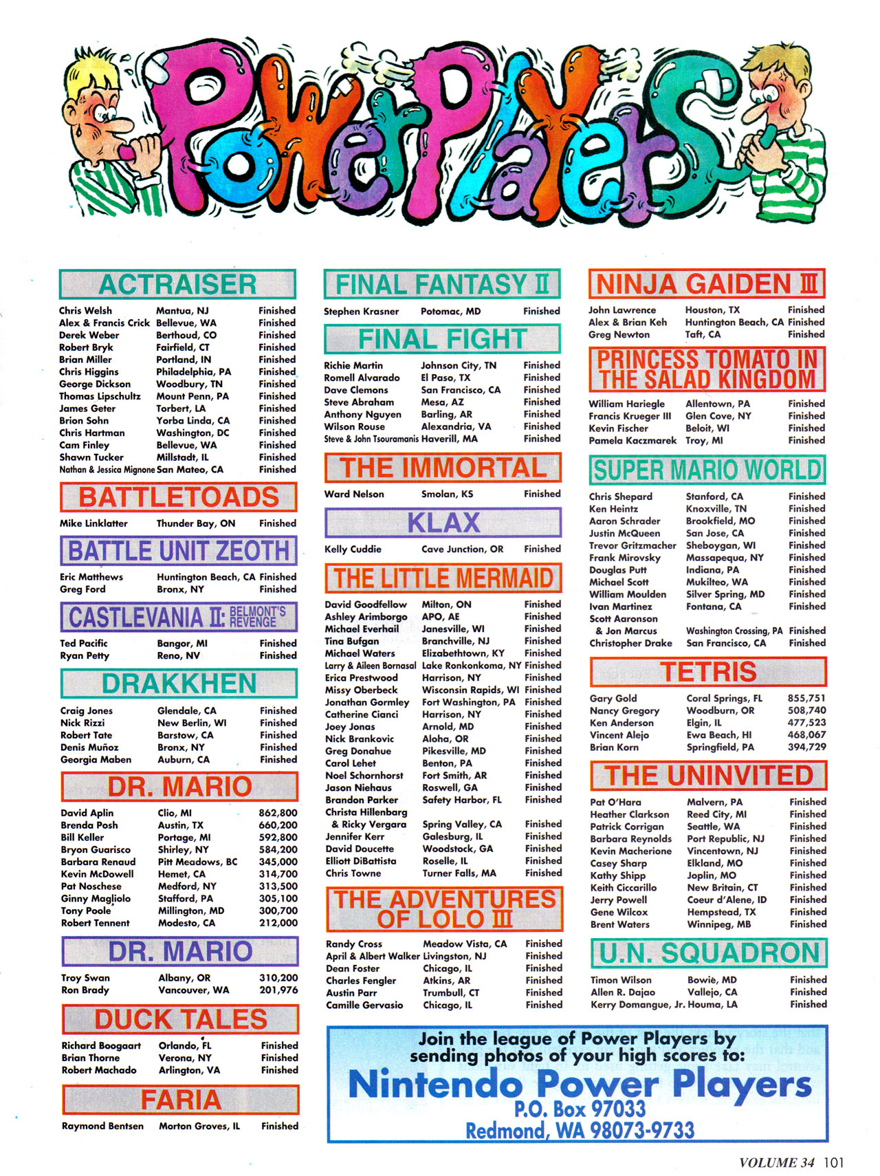 Read online Nintendo Power comic -  Issue #34 - 109