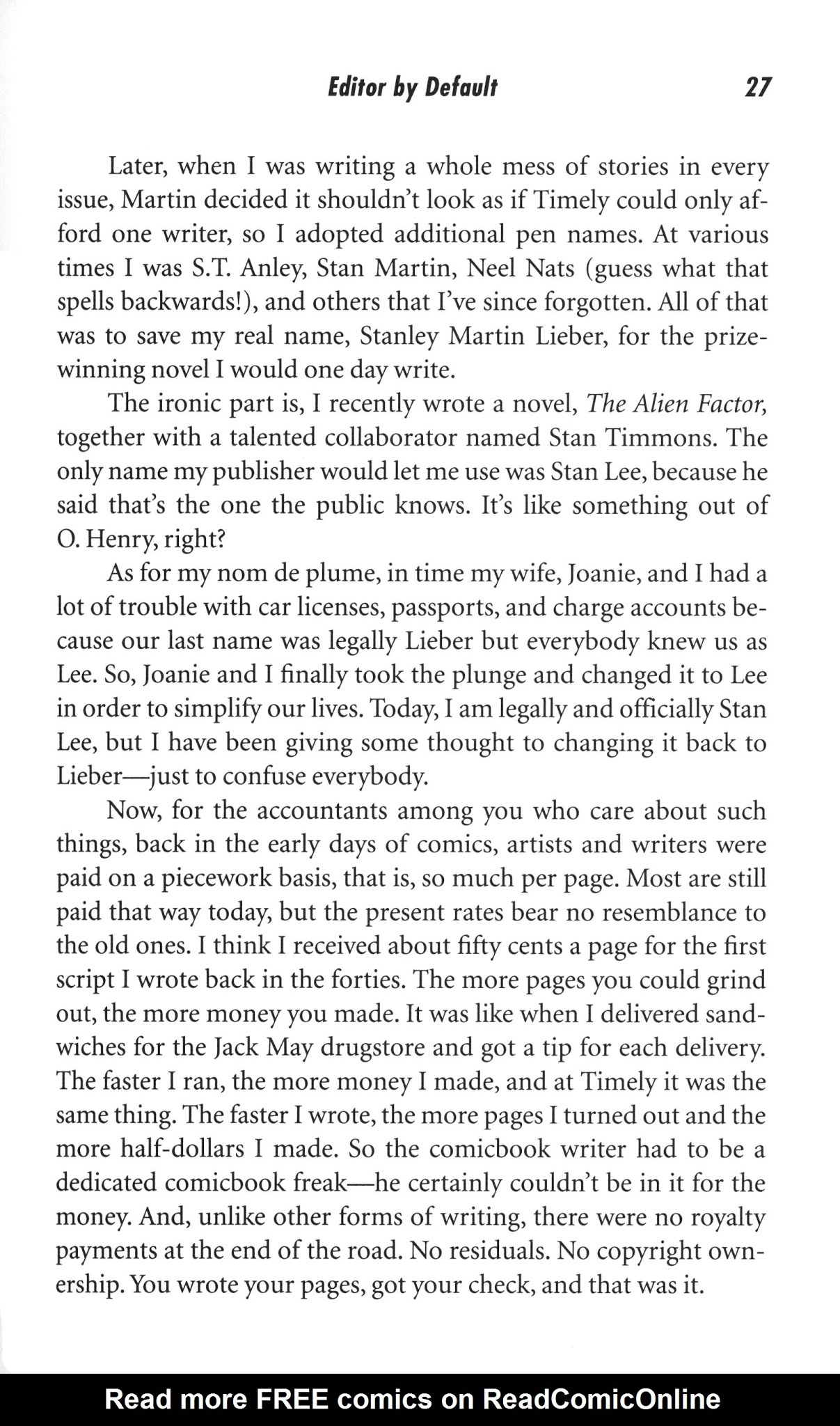 Read online Excelsior! The Amazing Life of Stan Lee comic -  Issue # TPB (Part 1) - 34