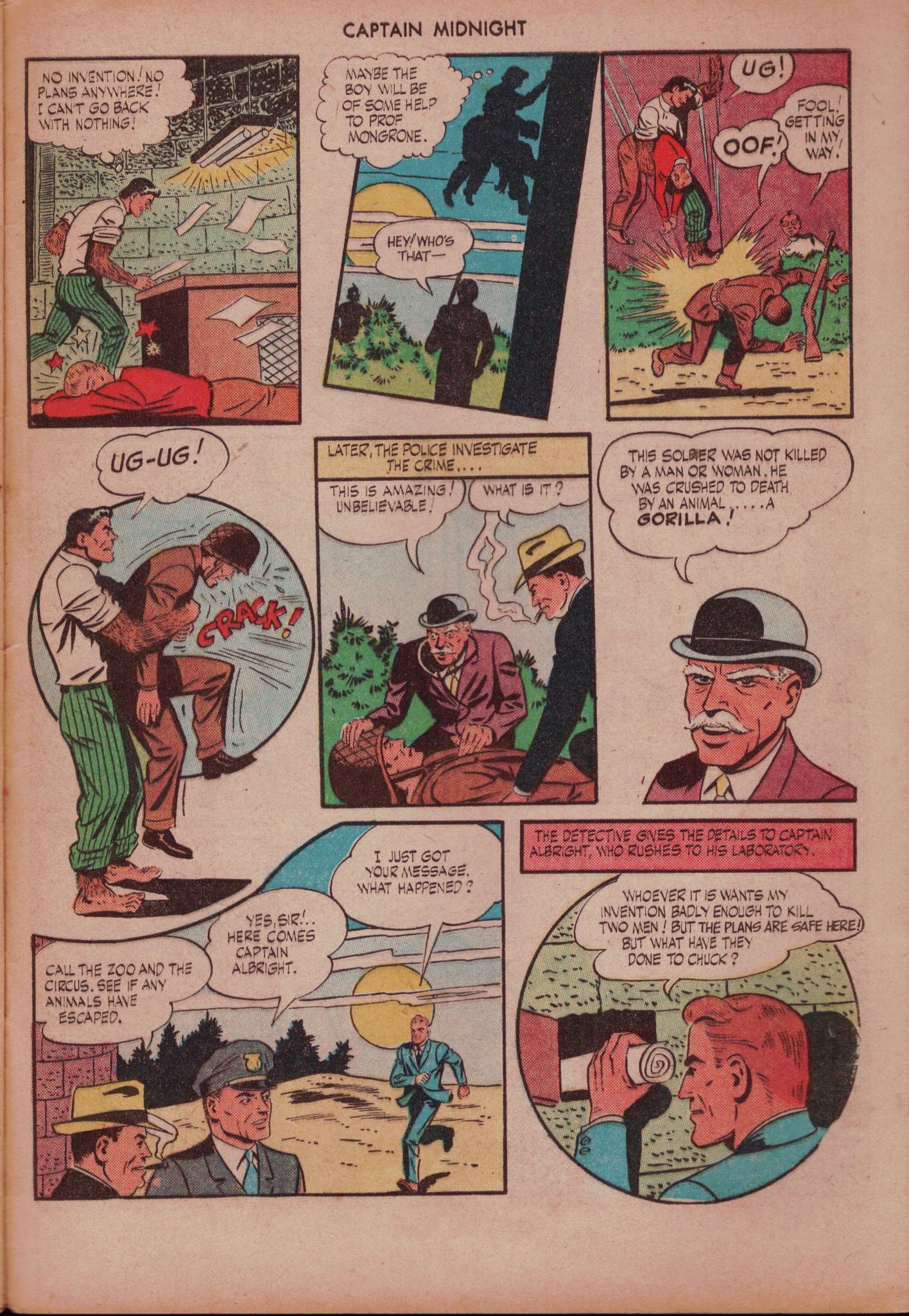 Read online Captain Midnight (1942) comic -  Issue #28 - 29