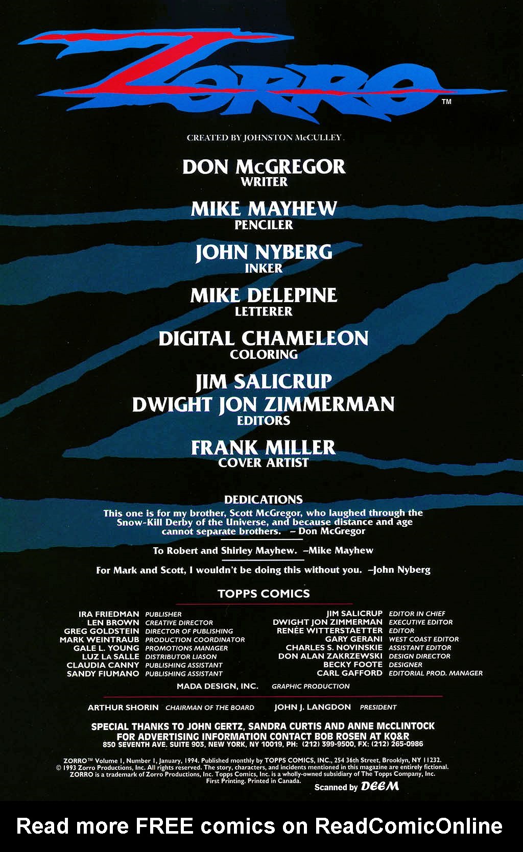 Read online Zorro (1993) comic -  Issue #1 - 2