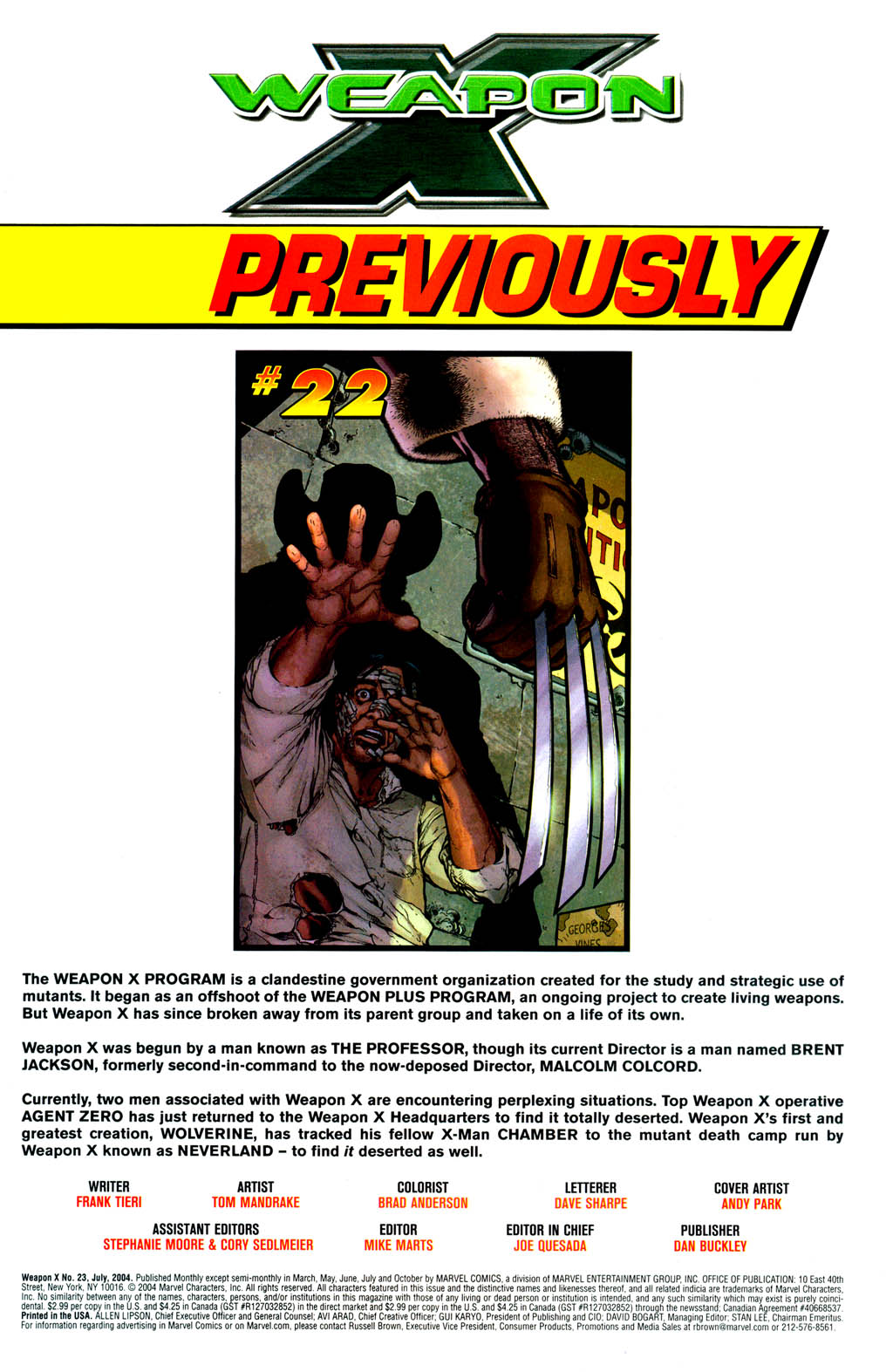 Read online Weapon X (2002) comic -  Issue #23 - 2