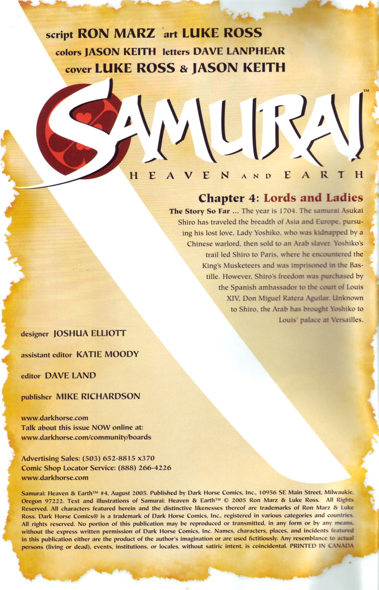 Read online Samurai: Heaven and Earth comic -  Issue #4 - 3