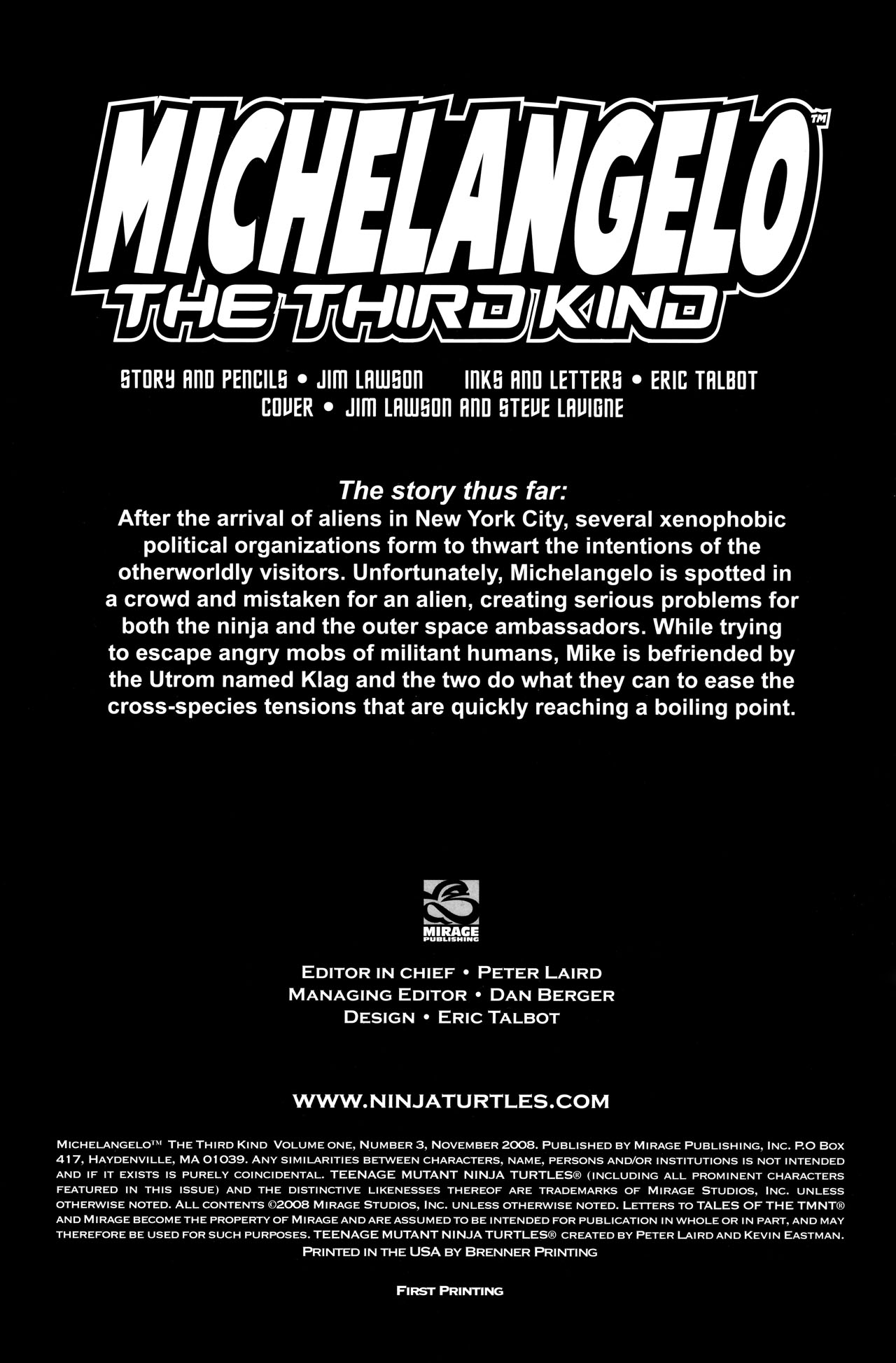 Read online Michelangelo The Third Kind comic -  Issue #3 - 2