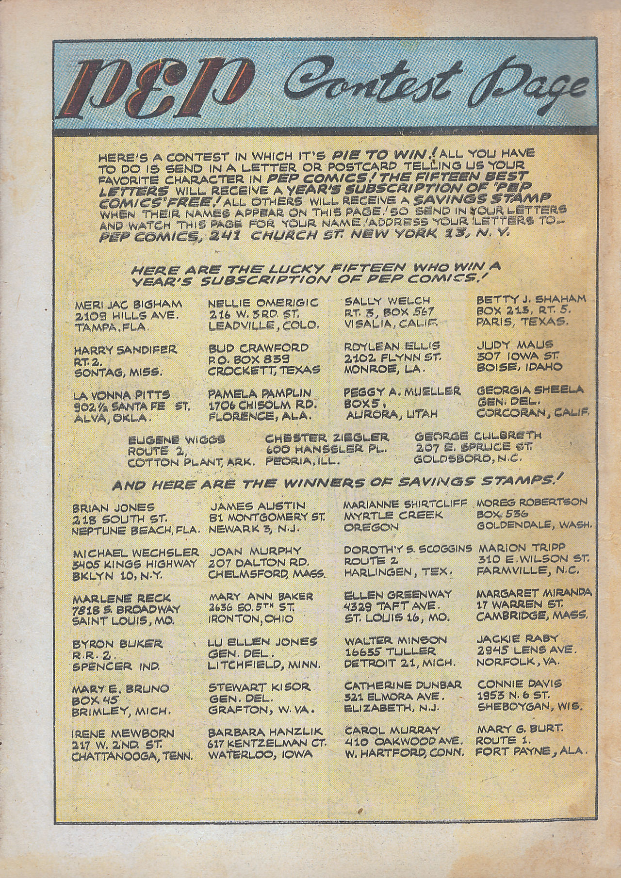 Read online Pep Comics comic -  Issue #68 - 50