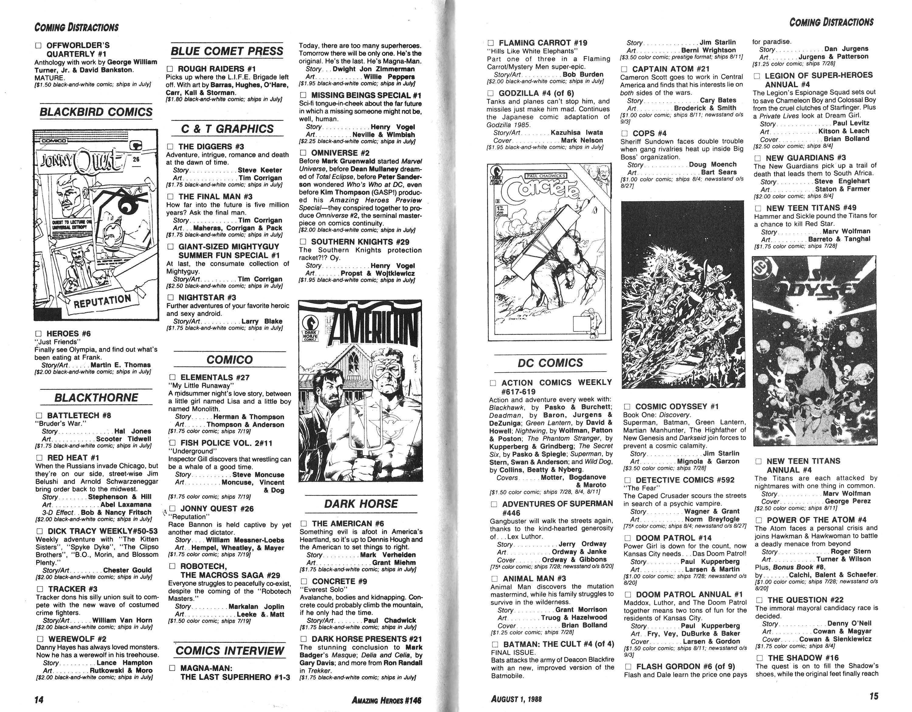 Read online Amazing Heroes comic -  Issue #146 - 8