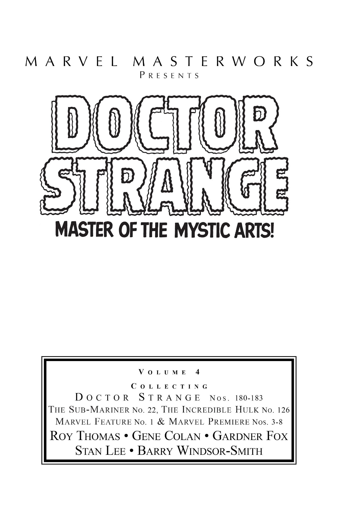 Read online Marvel Masterworks: Doctor Strange comic -  Issue # TPB 4 (Part 1) - 2