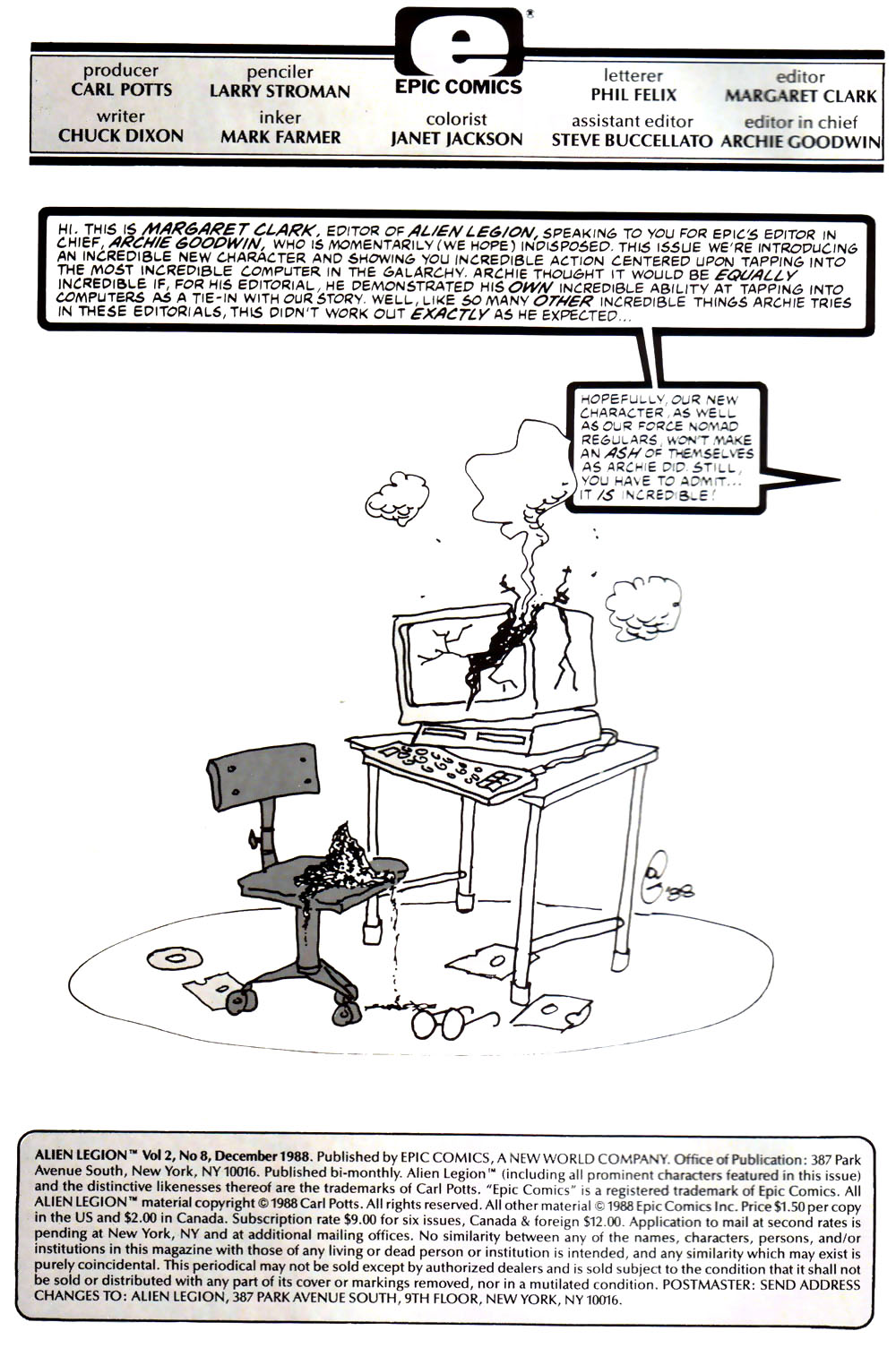 Read online Alien Legion (1987) comic -  Issue #8 - 1