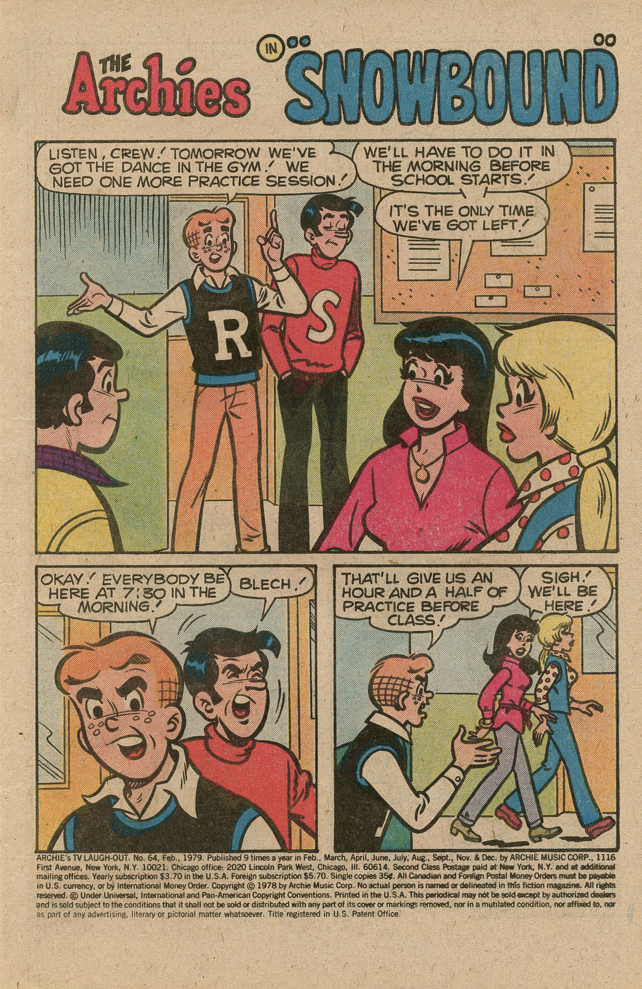 Read online Archie's TV Laugh-Out comic -  Issue #64 - 3