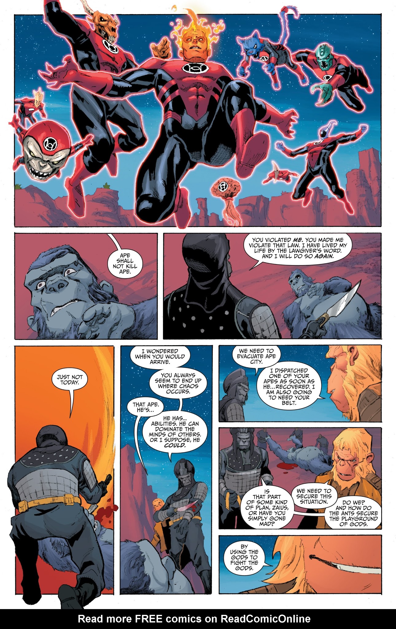 Read online Planet of the Apes/Green Lantern comic -  Issue #6 - 6