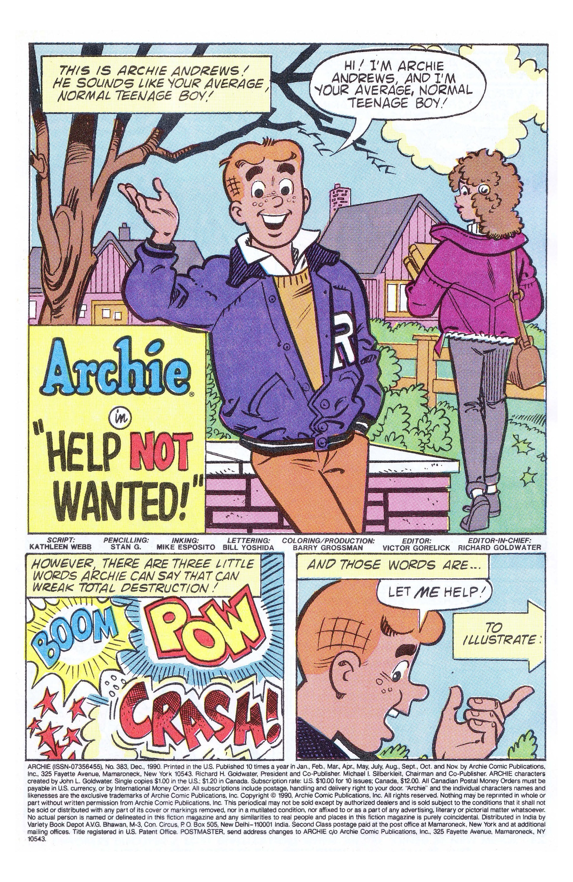 Read online Archie (1960) comic -  Issue #383 - 2