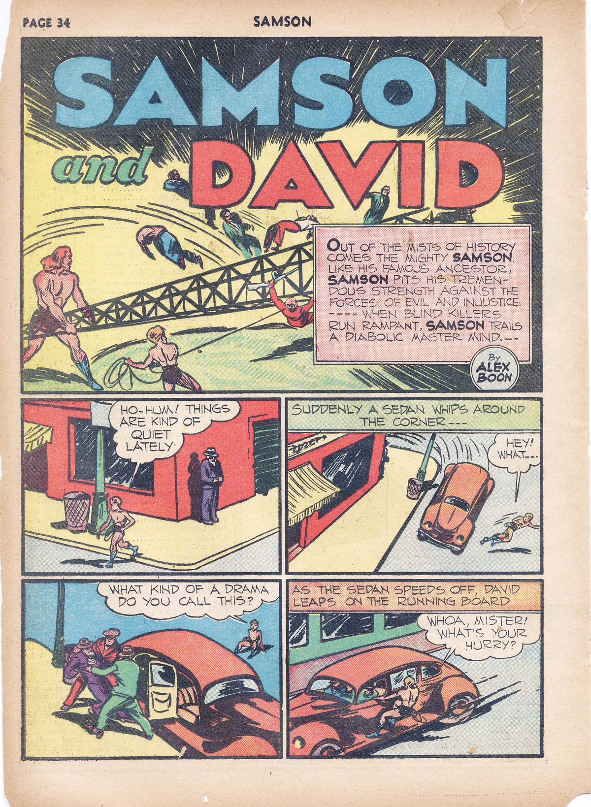 Read online Samson (1940) comic -  Issue #4 - 35