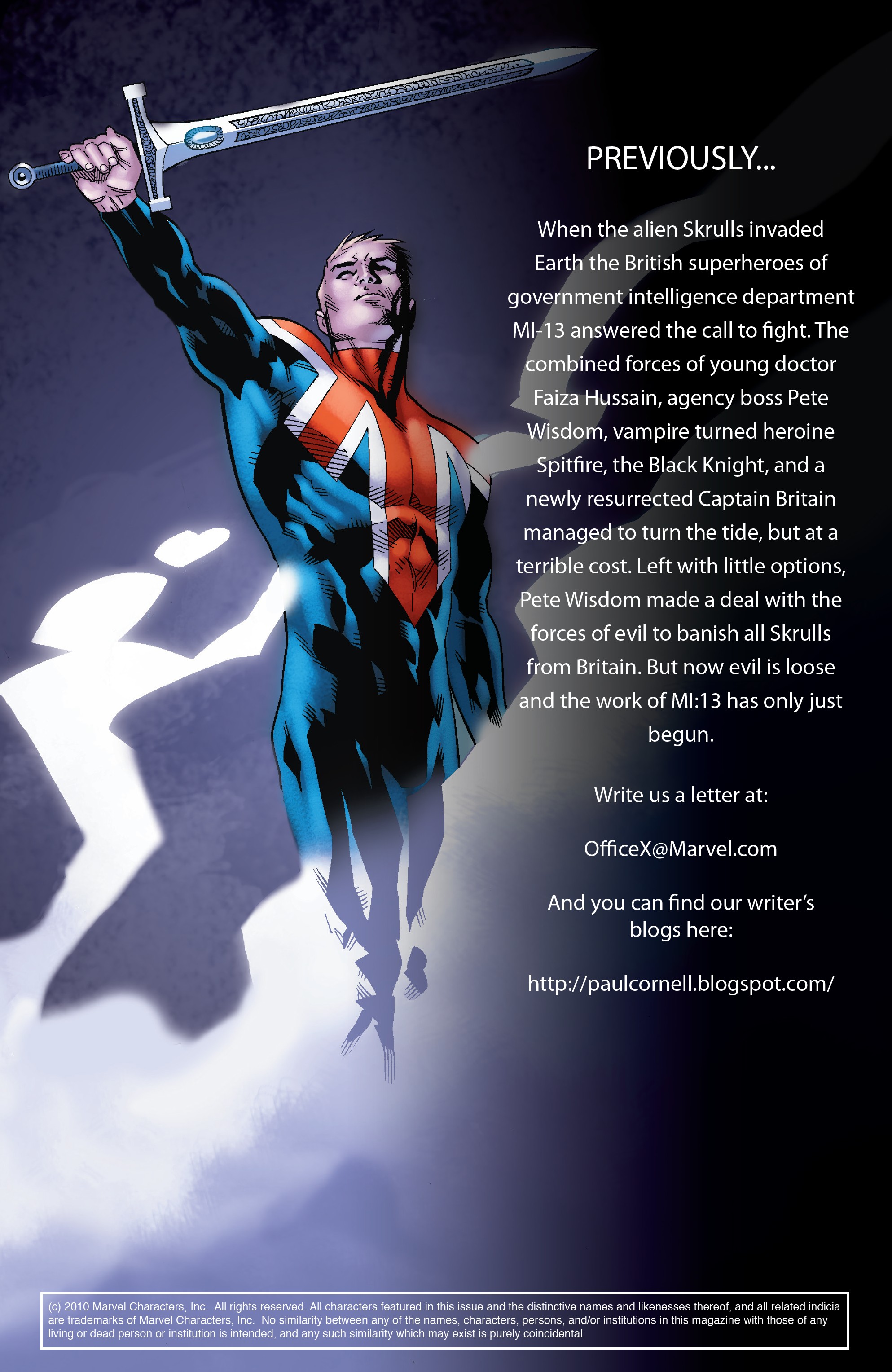 Read online Captain Britain and MI13 comic -  Issue #5 - 2