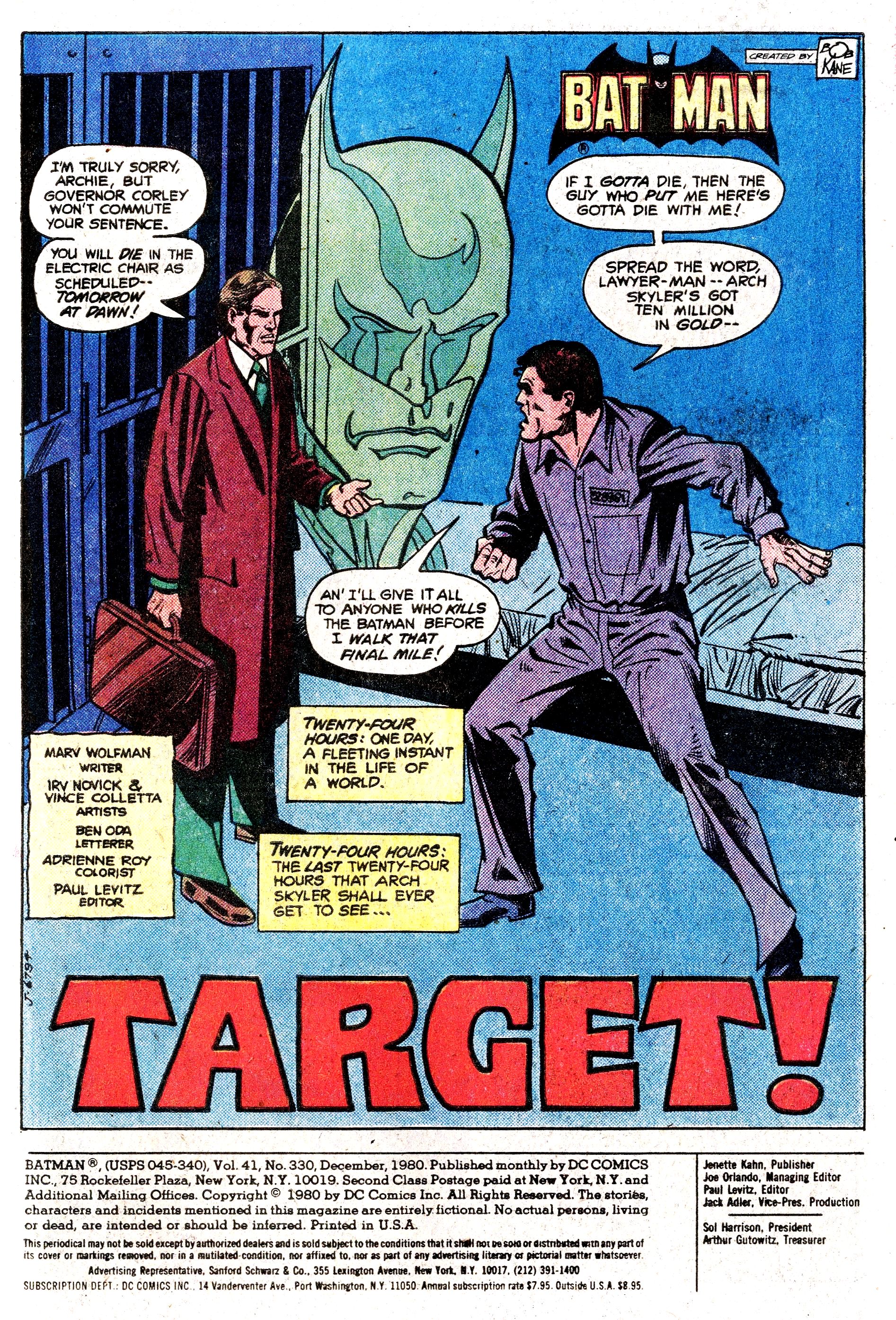 Read online Batman (1940) comic -  Issue #330 - 3