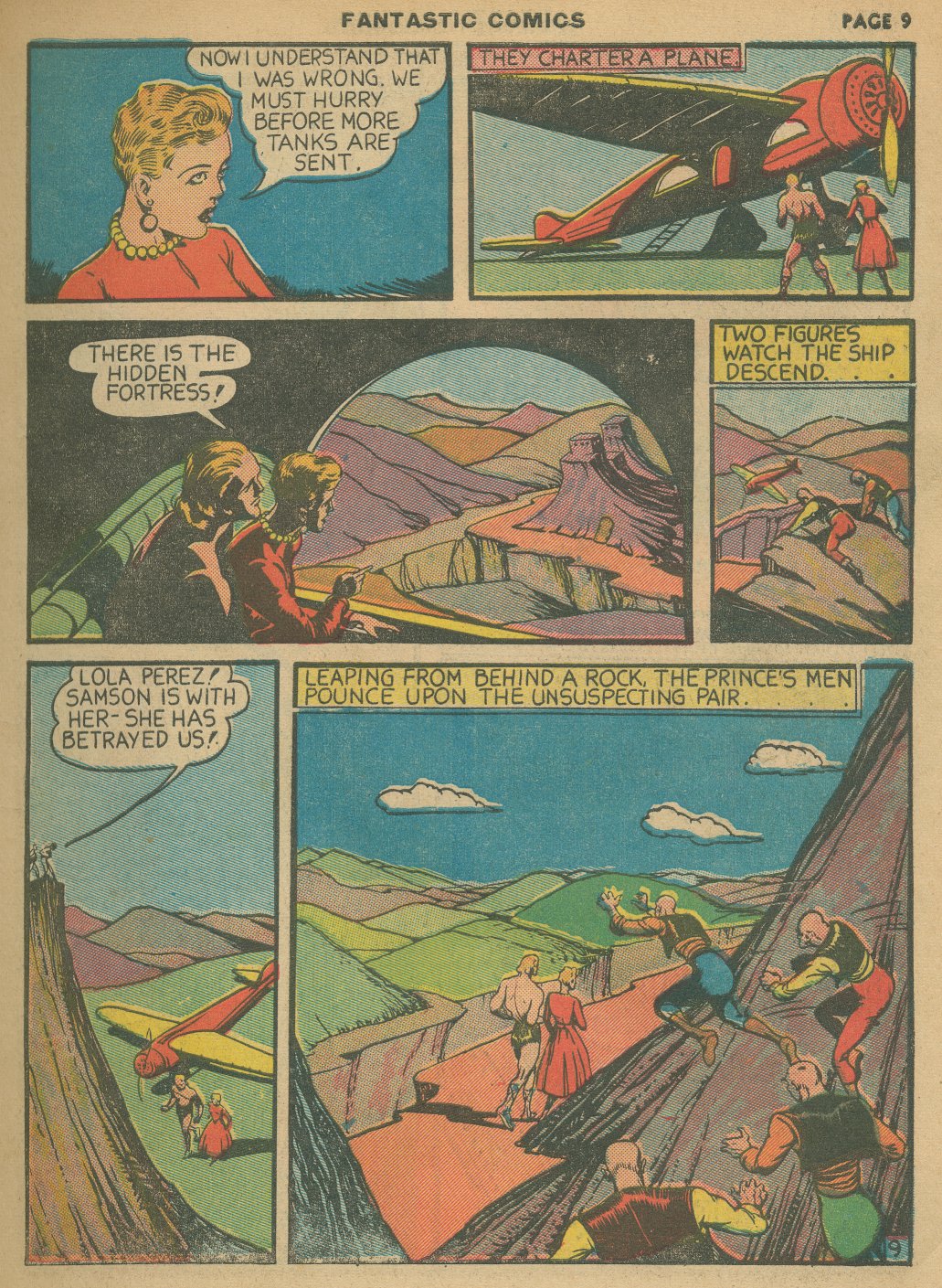 Read online Fantastic Comics comic -  Issue #8 - 11