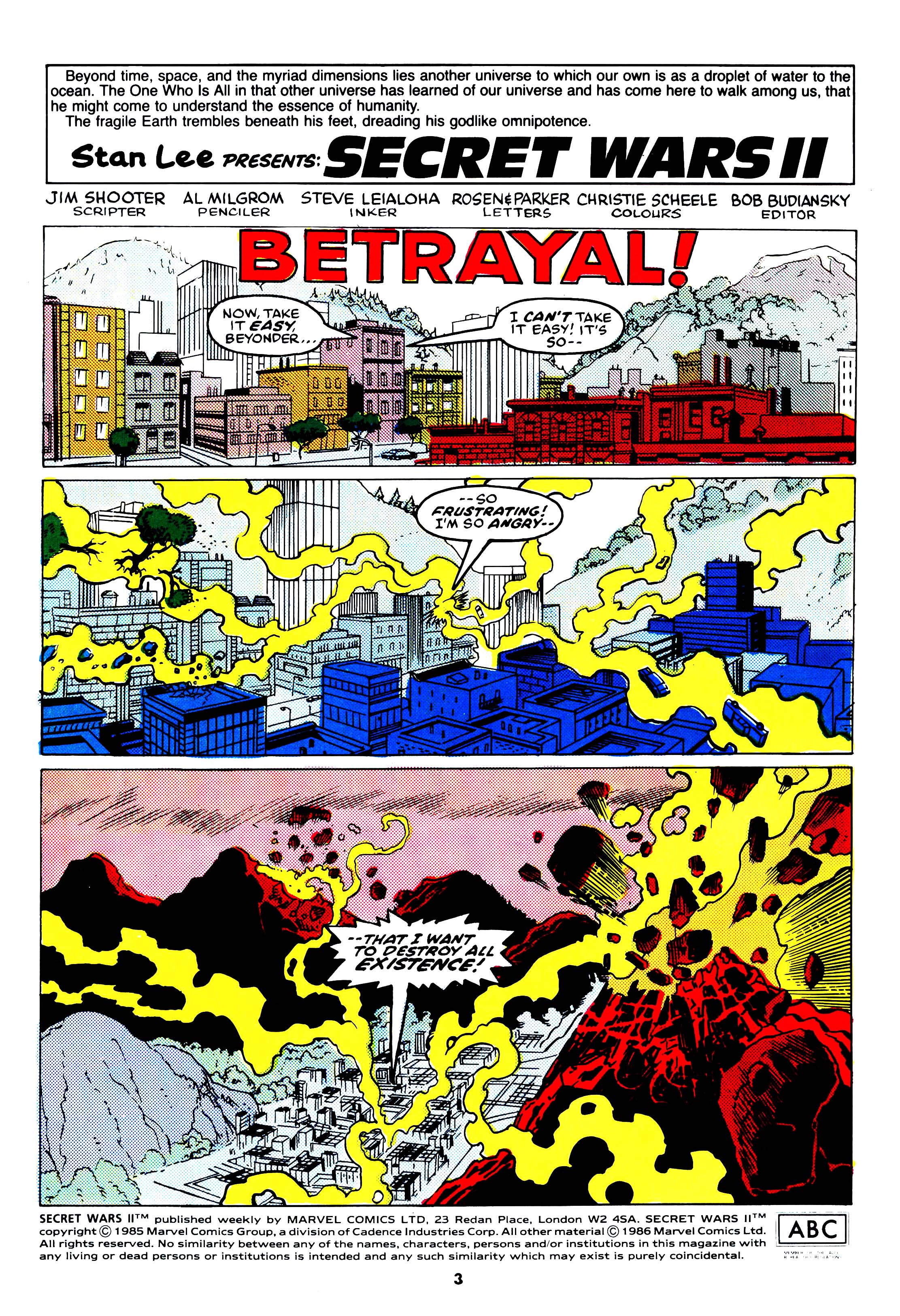 Read online Secret Wars (1985) comic -  Issue #73 - 3
