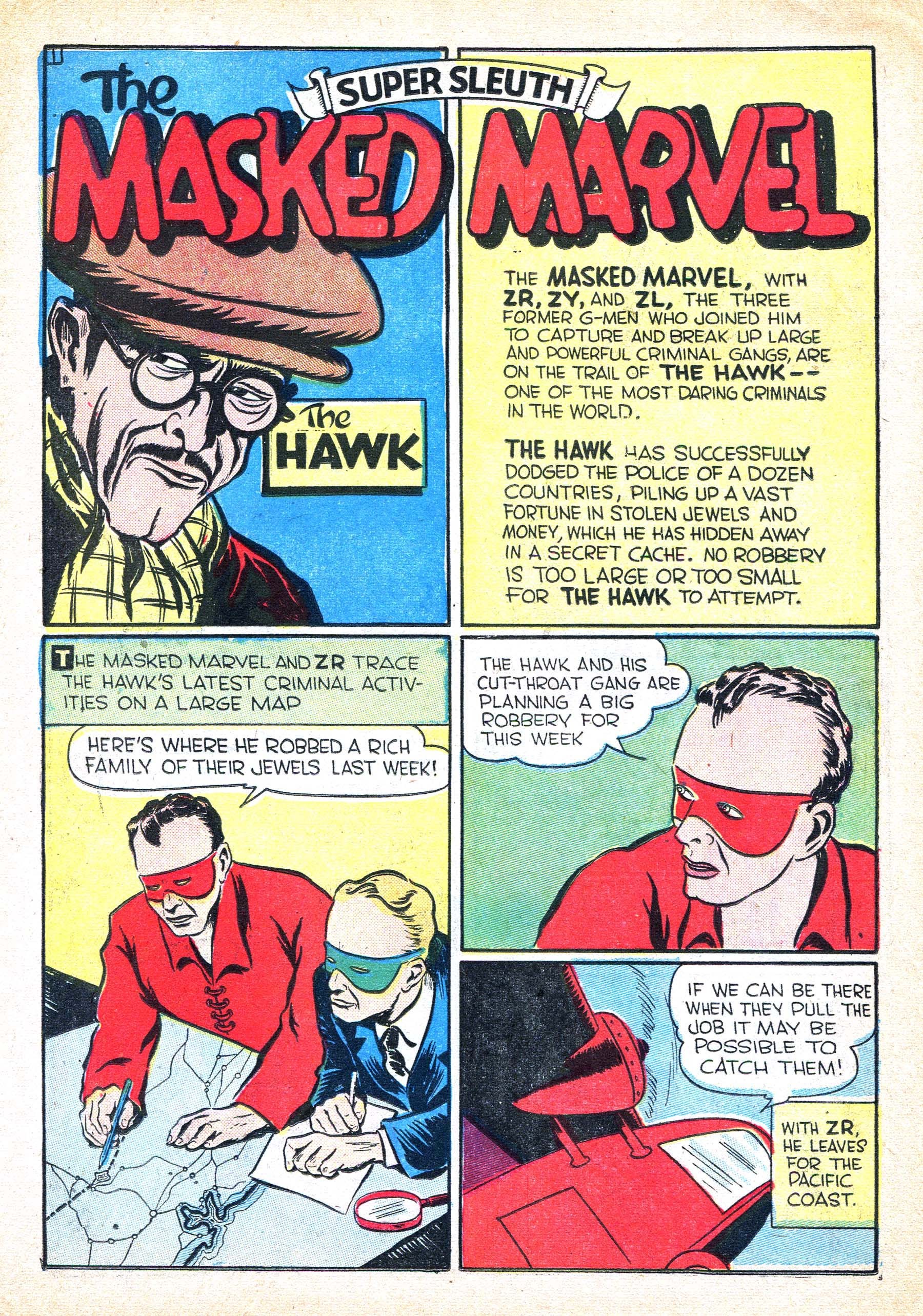 Read online Masked Marvel comic -  Issue #1 - 13