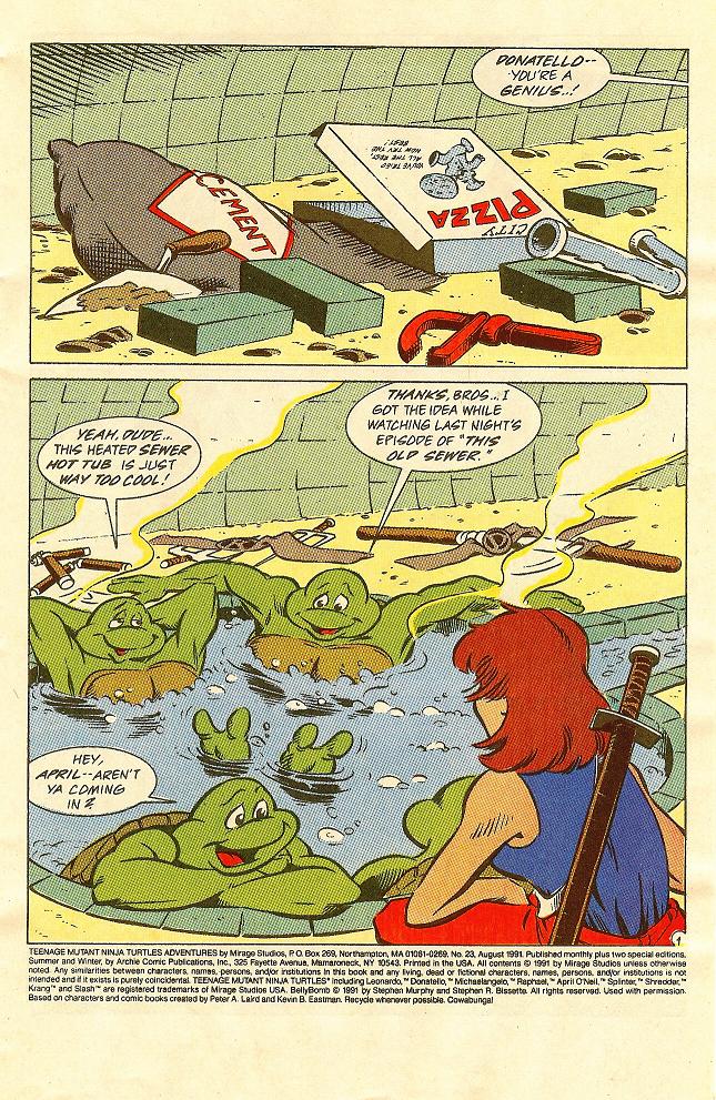 Teenage Mutant Ninja Turtles Adventures (1989) issue 23 - Page 2
