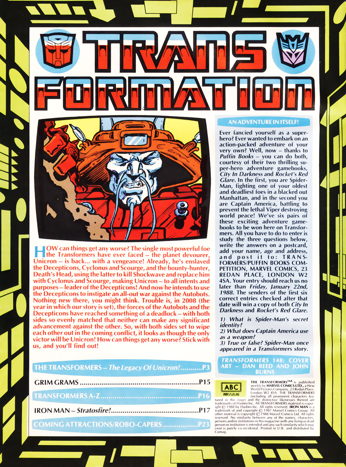 Read online The Transformers (UK) comic -  Issue #148 - 2