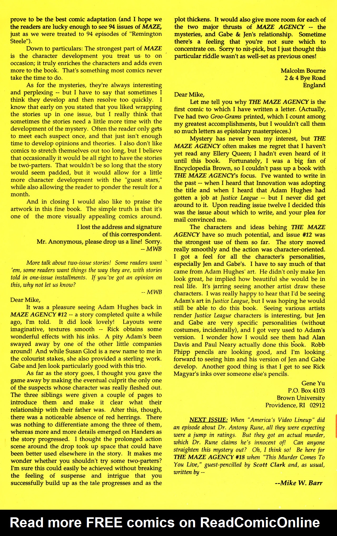 Read online Maze Agency (1989) comic -  Issue #17 - 26