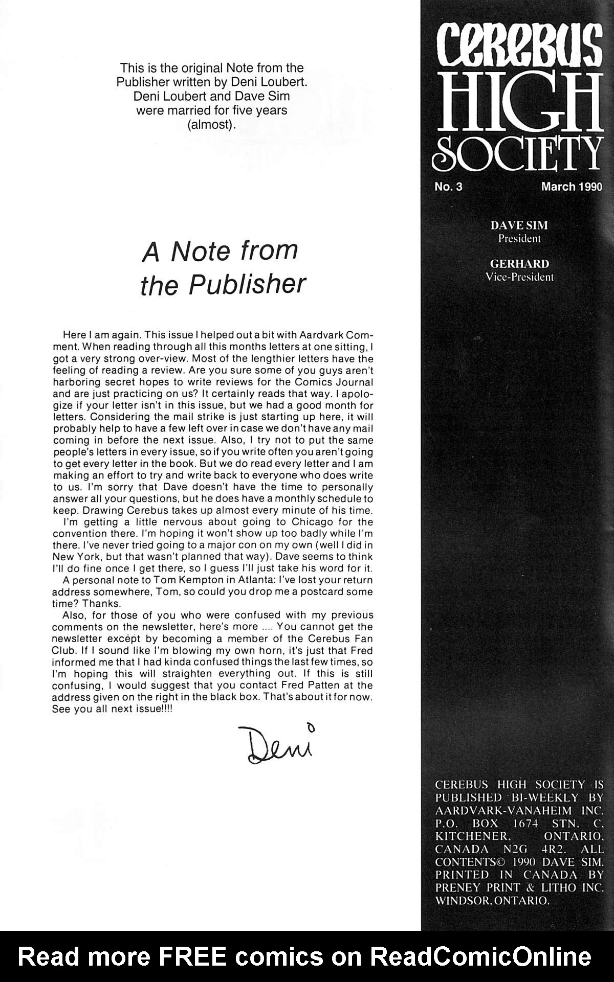 Read online Cerebus comic -  Issue #28 - 2