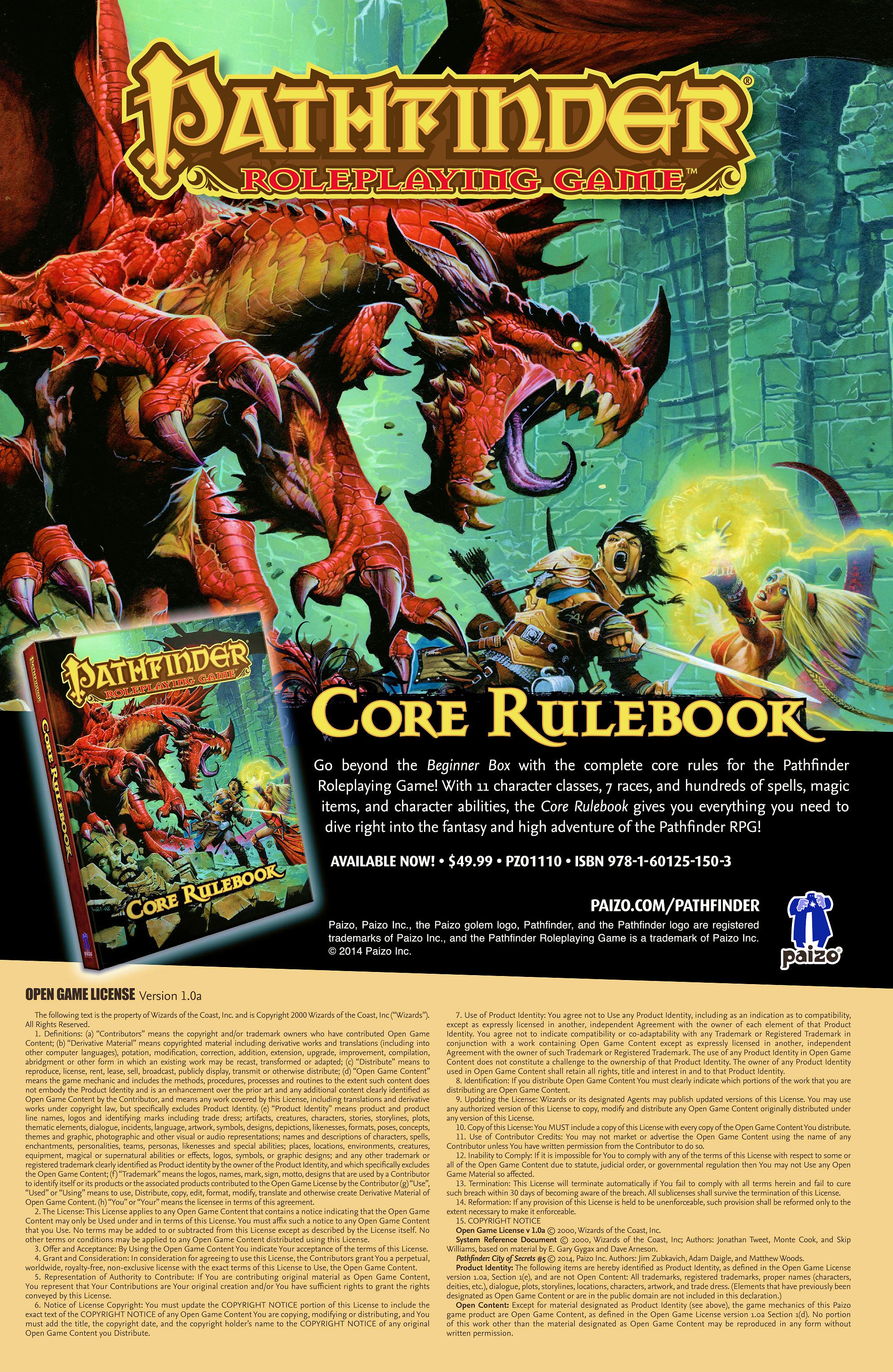 Read online Pathfinder: City of Secrets comic -  Issue #5 - 34