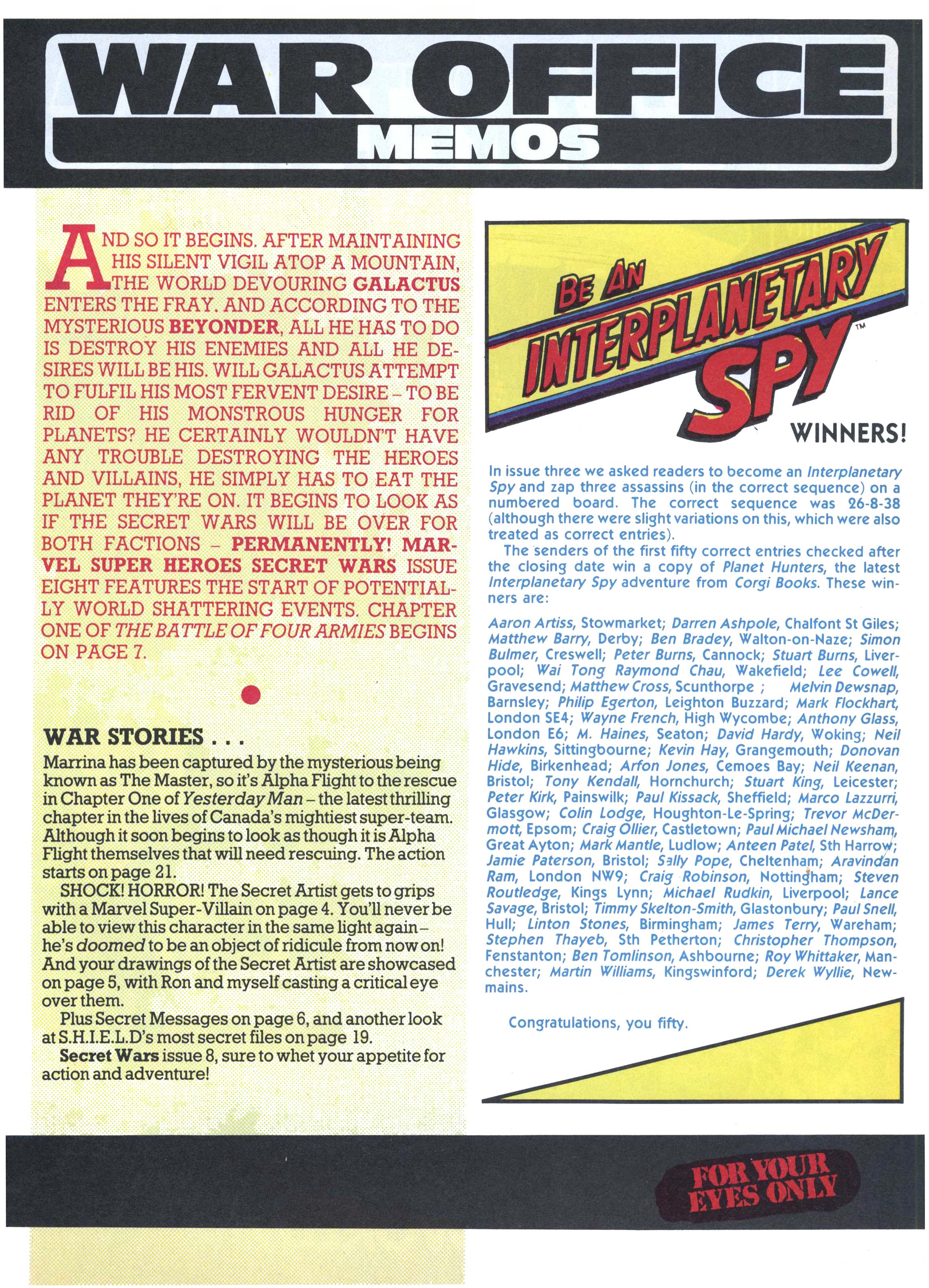 Read online Secret Wars (1985) comic -  Issue #8 - 2