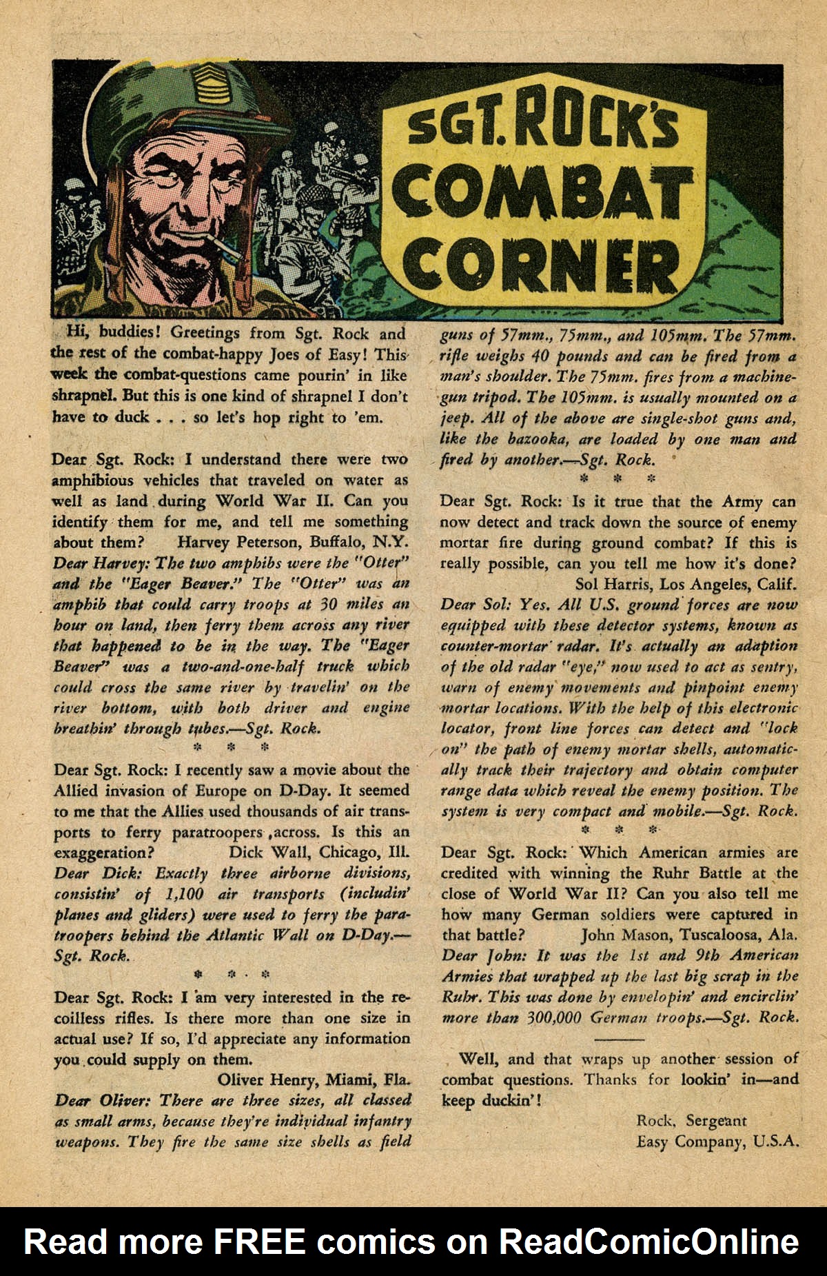 Read online Our Army at War (1952) comic -  Issue #138 - 31